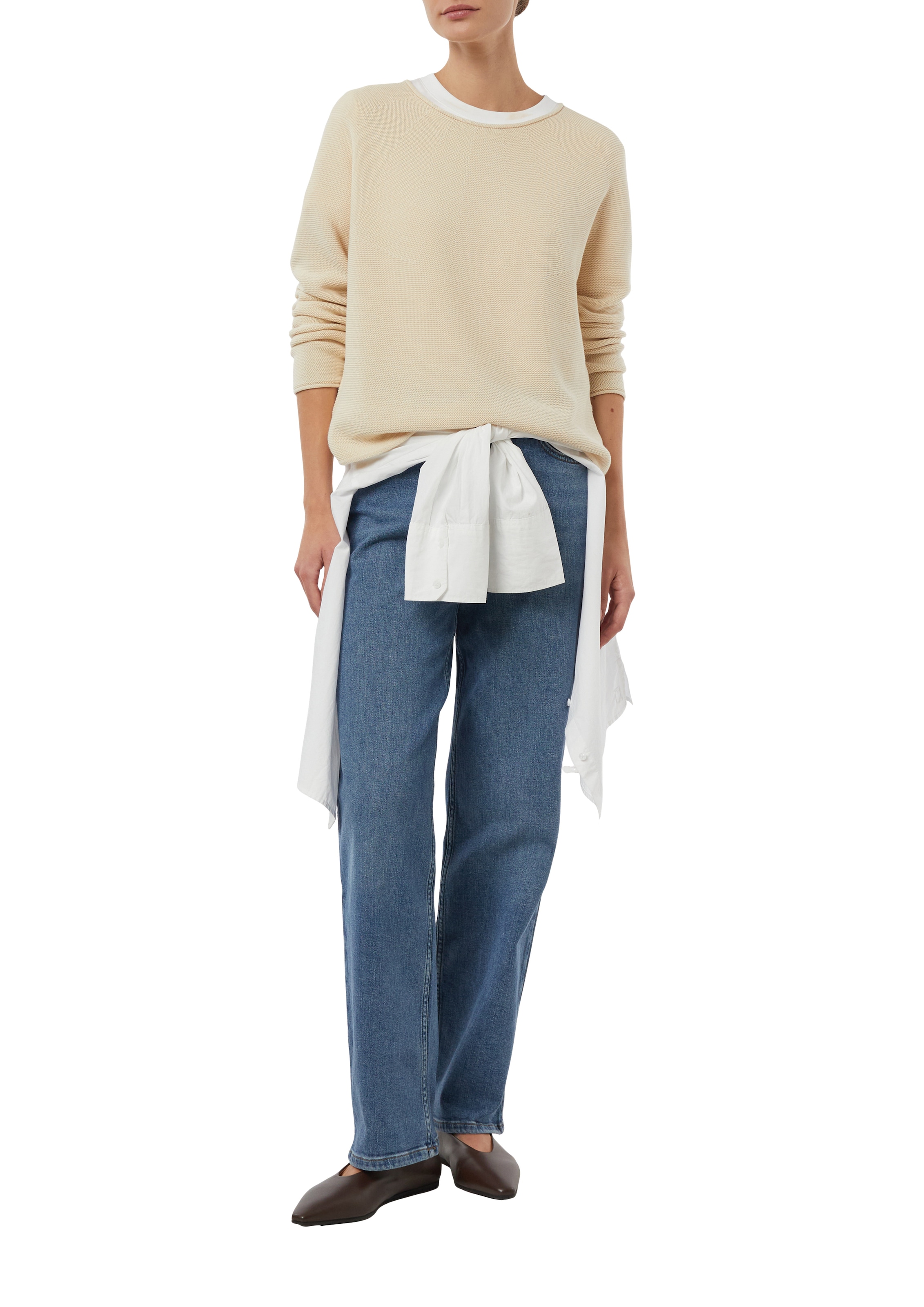 Comma Pull en tricot avec bords roulés