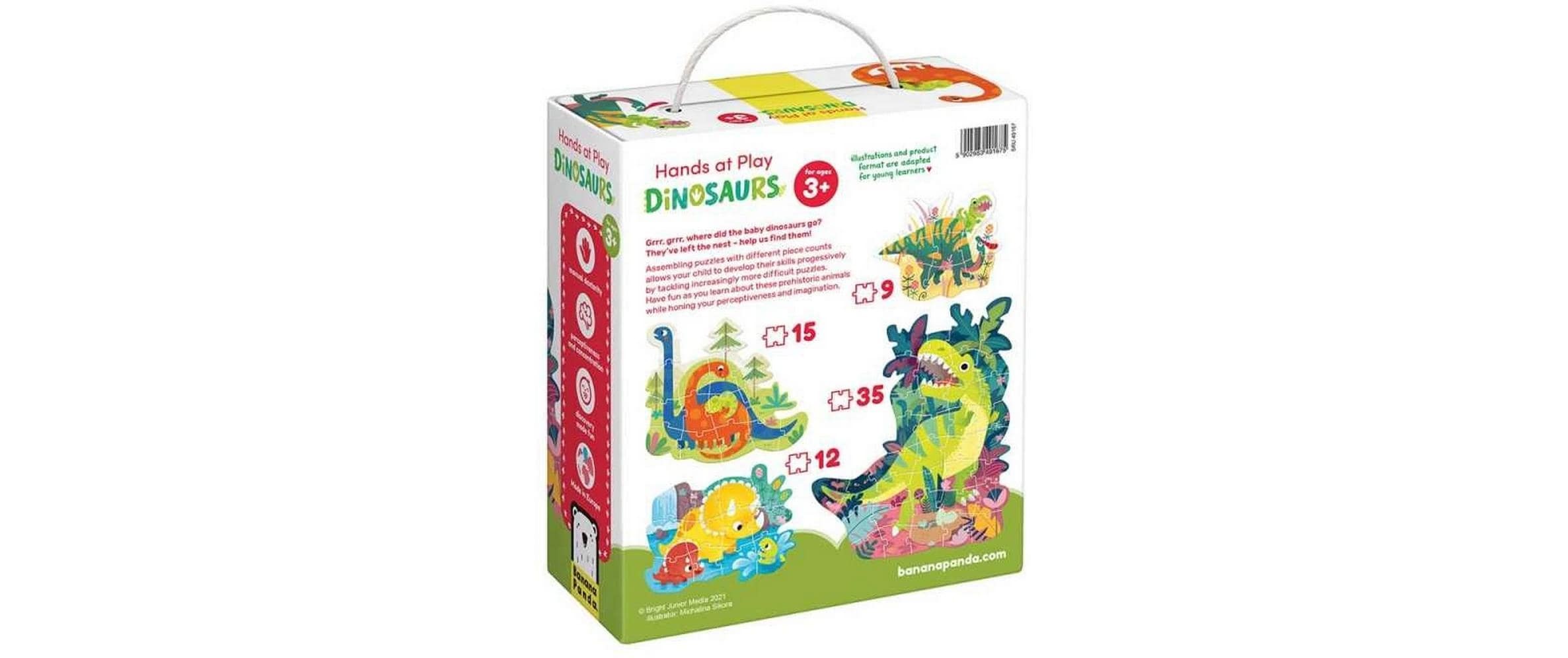   Puzzle »Banana Panda Hands at Play Dinosaurier Pappe 71 Teile« Englisch, Multilingual