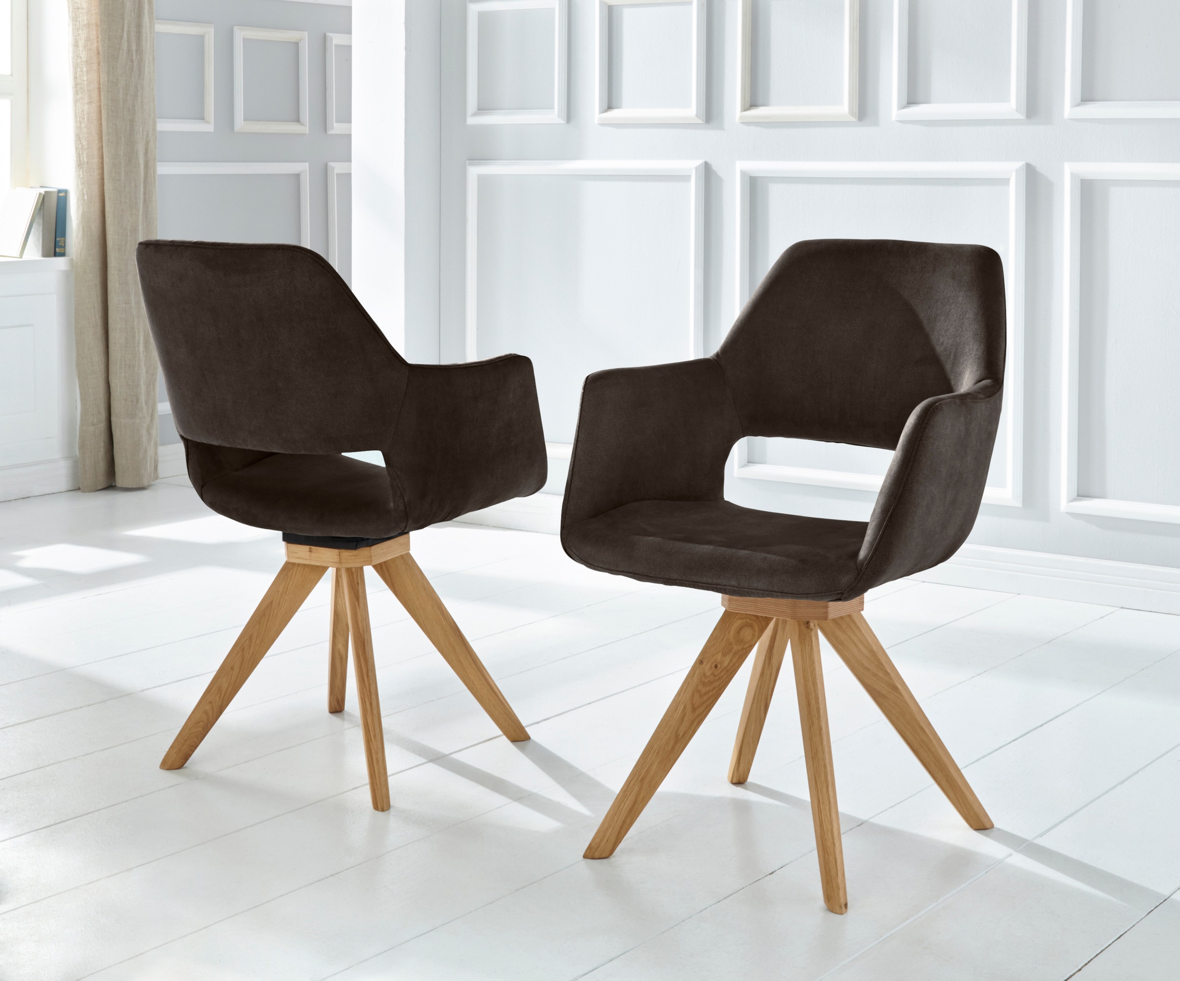 Image of Premium collection by Home affaire Drehstuhl »Berlin«, (Set), 2 St., Microfaser, Bezug in Microfaser oder Leder bei Ackermann Versand Schweiz