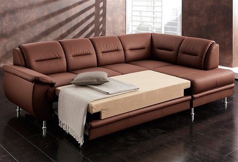 sit&more Ecksofa »Mailand L-Form«, wahlweise mit Bettfunktion