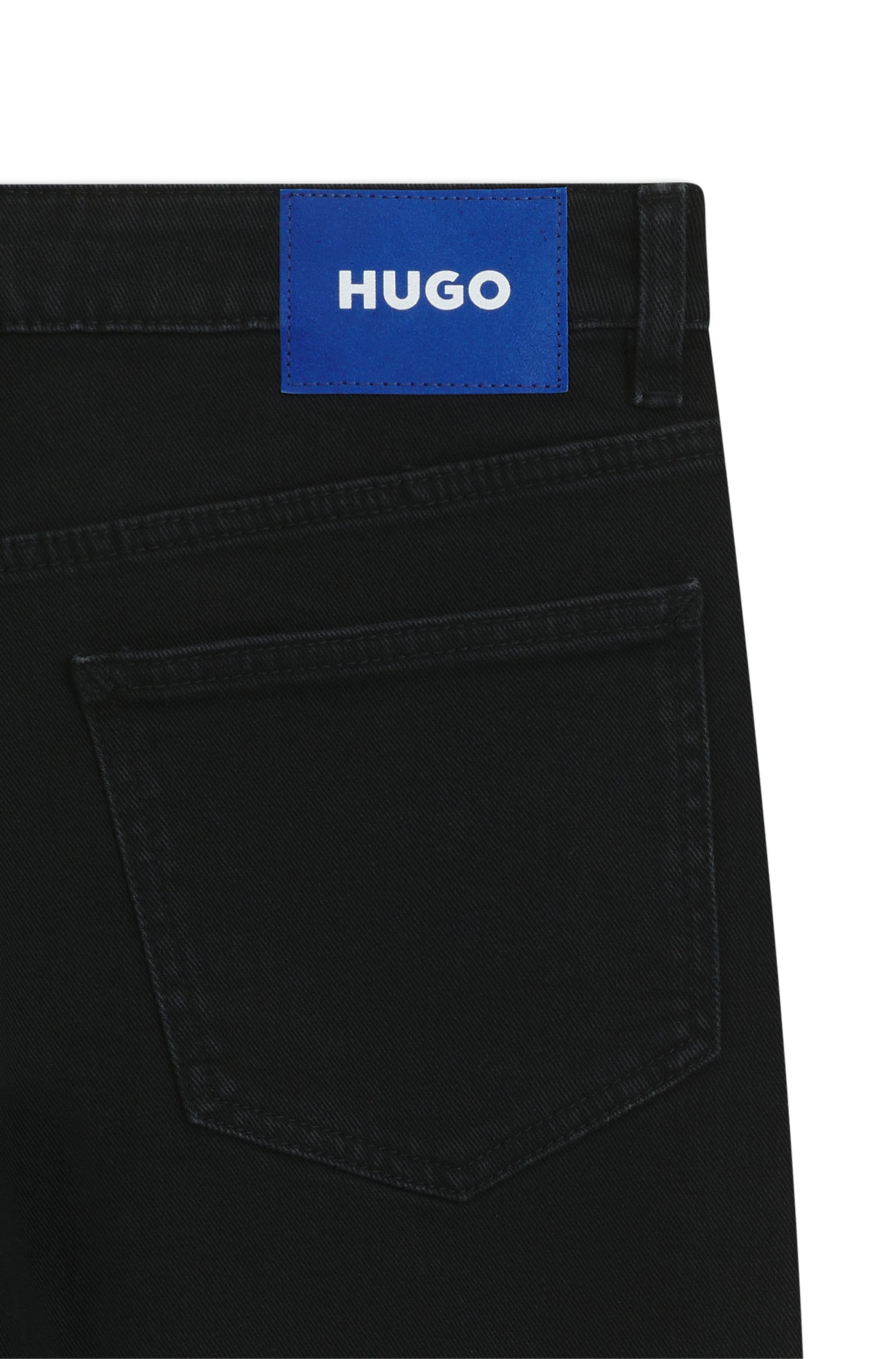HUGO Blue Slim-fit-Jeans »Gamera« mit Strass-Logo vorn