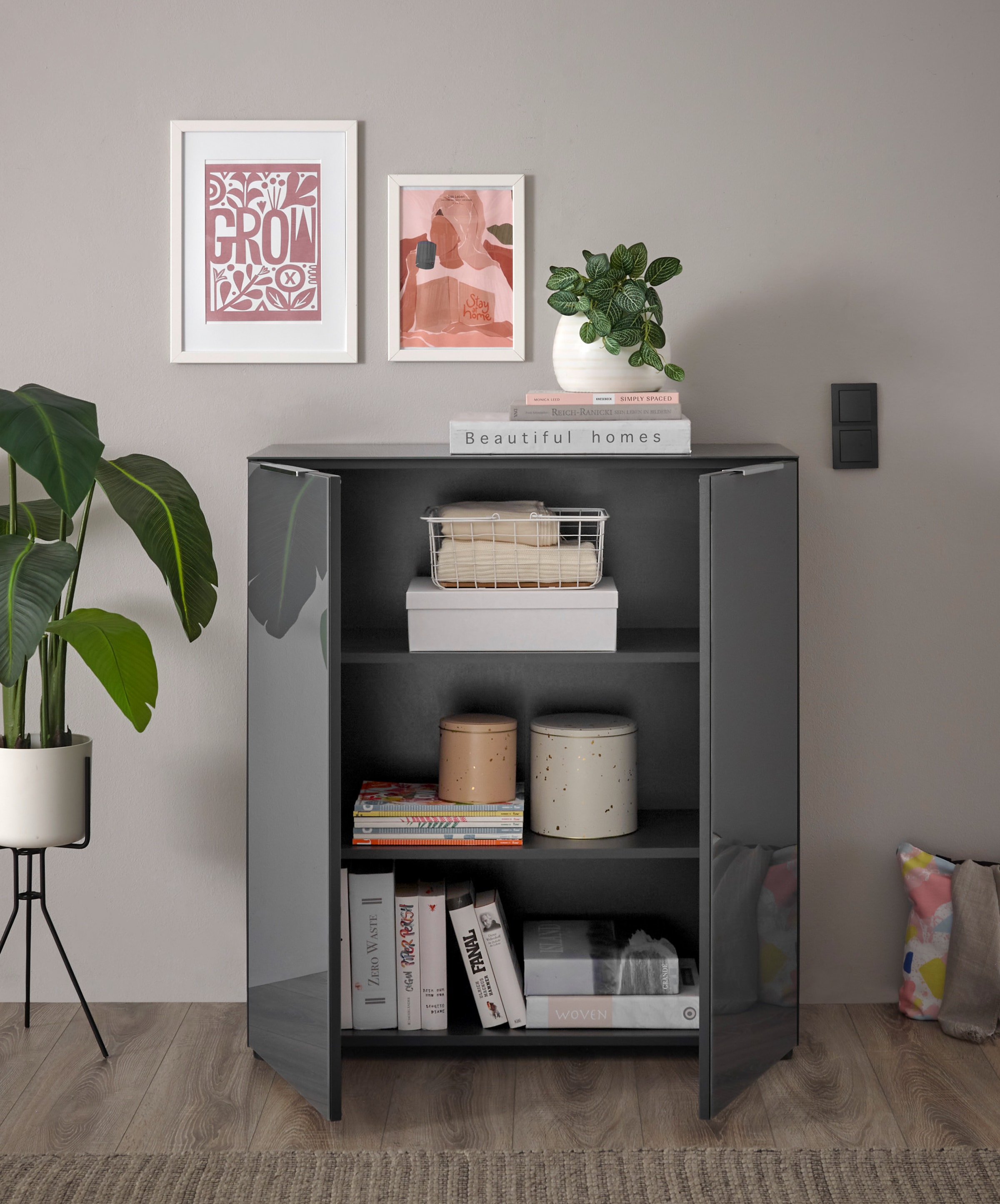HBZ Commode »Santorin, BxHxT 90x99x40 cm« 1 cuis tlg. Breite 90cm, Softclose für Türen, Melaminbeschichtung