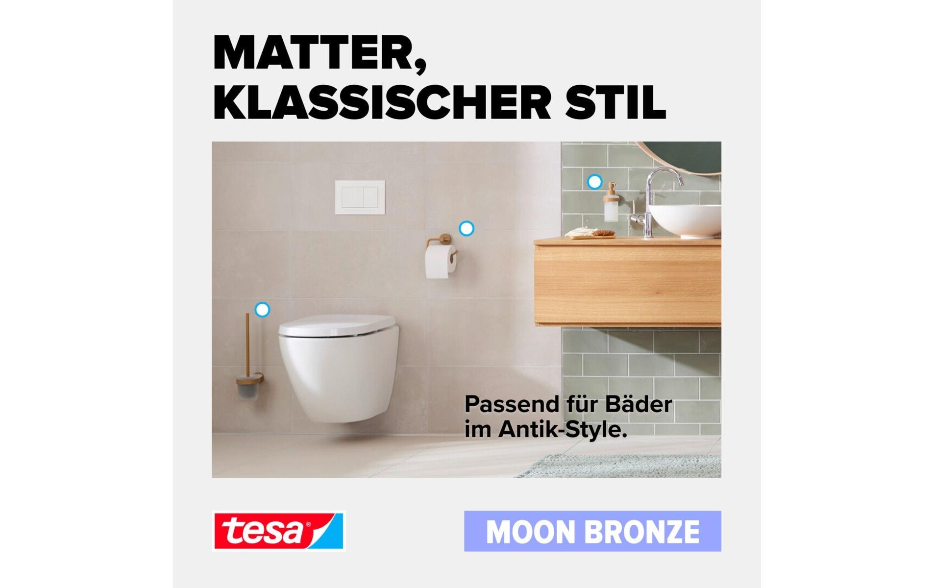 tesa Porte-serviettes »MOON Bronze Zweiarmiger«