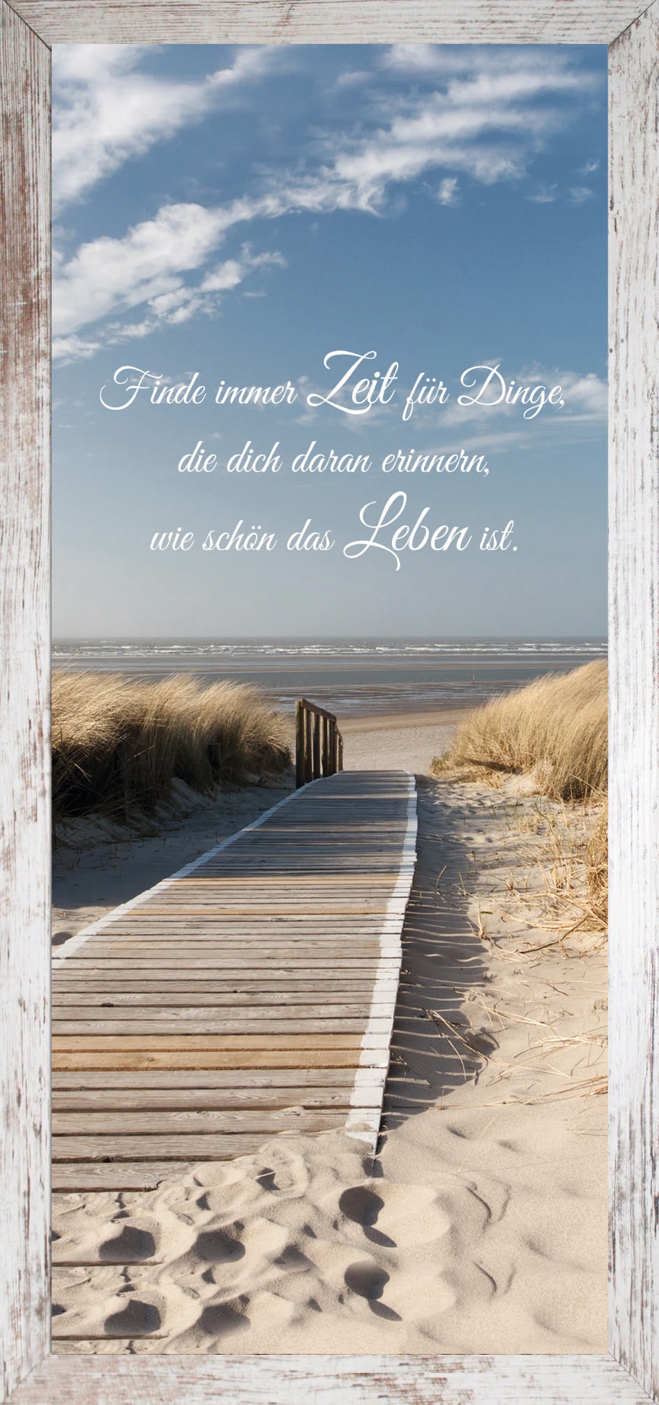 Image of Bönninghoff Bild mit Rahmen "Strand- Spruch" 1 Stk. tlg.