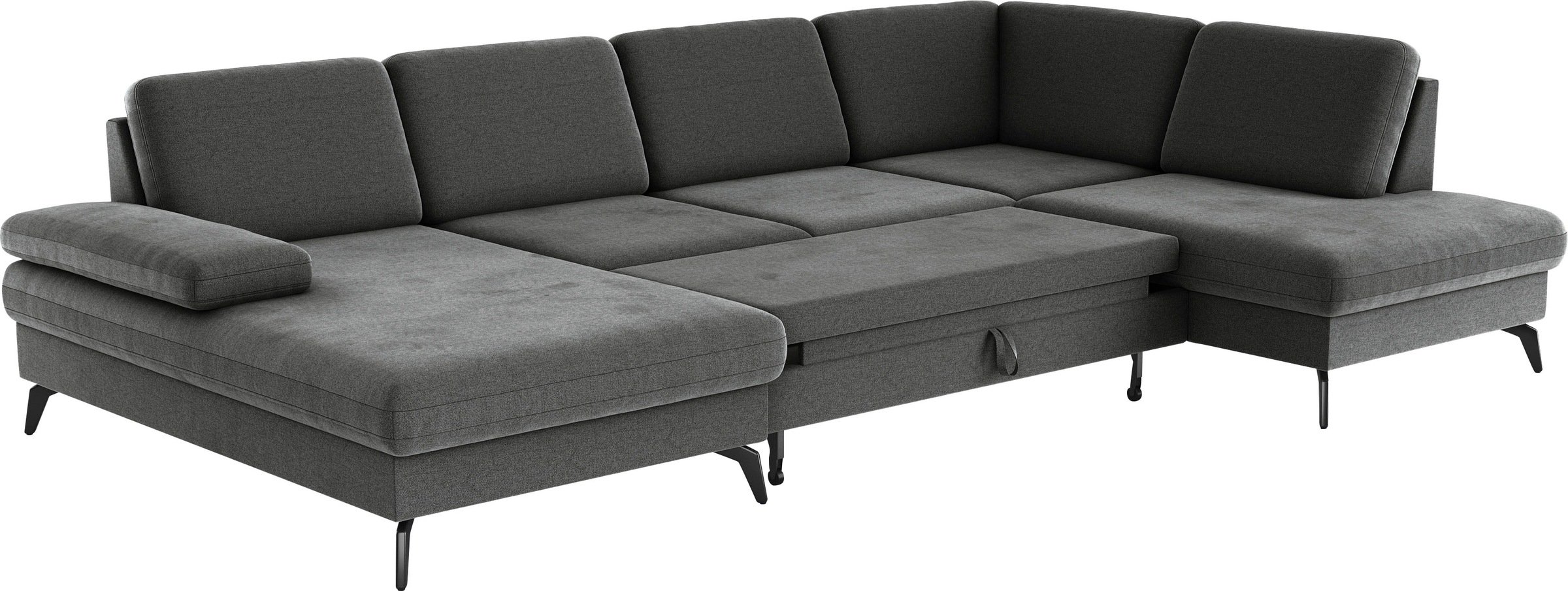 sit&more Wohnlandschaft »Morris U-Form, inkl. Sitztiefenverstellung«, wahlweise mit Armteilverstellung, Bettfunktion & Bettkasten