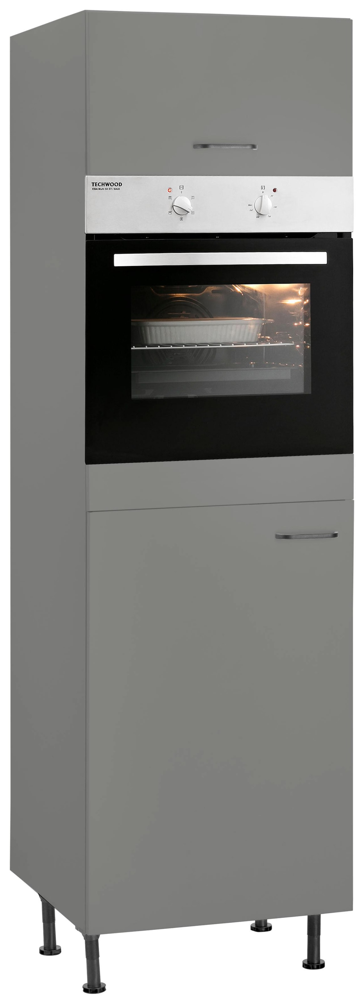 OPTIFIT Backofen/Kühlumbauschrank »Elga«, mit Soft-Close-Funktion, höhenverstellbaren Füssen, Breite 60 cm