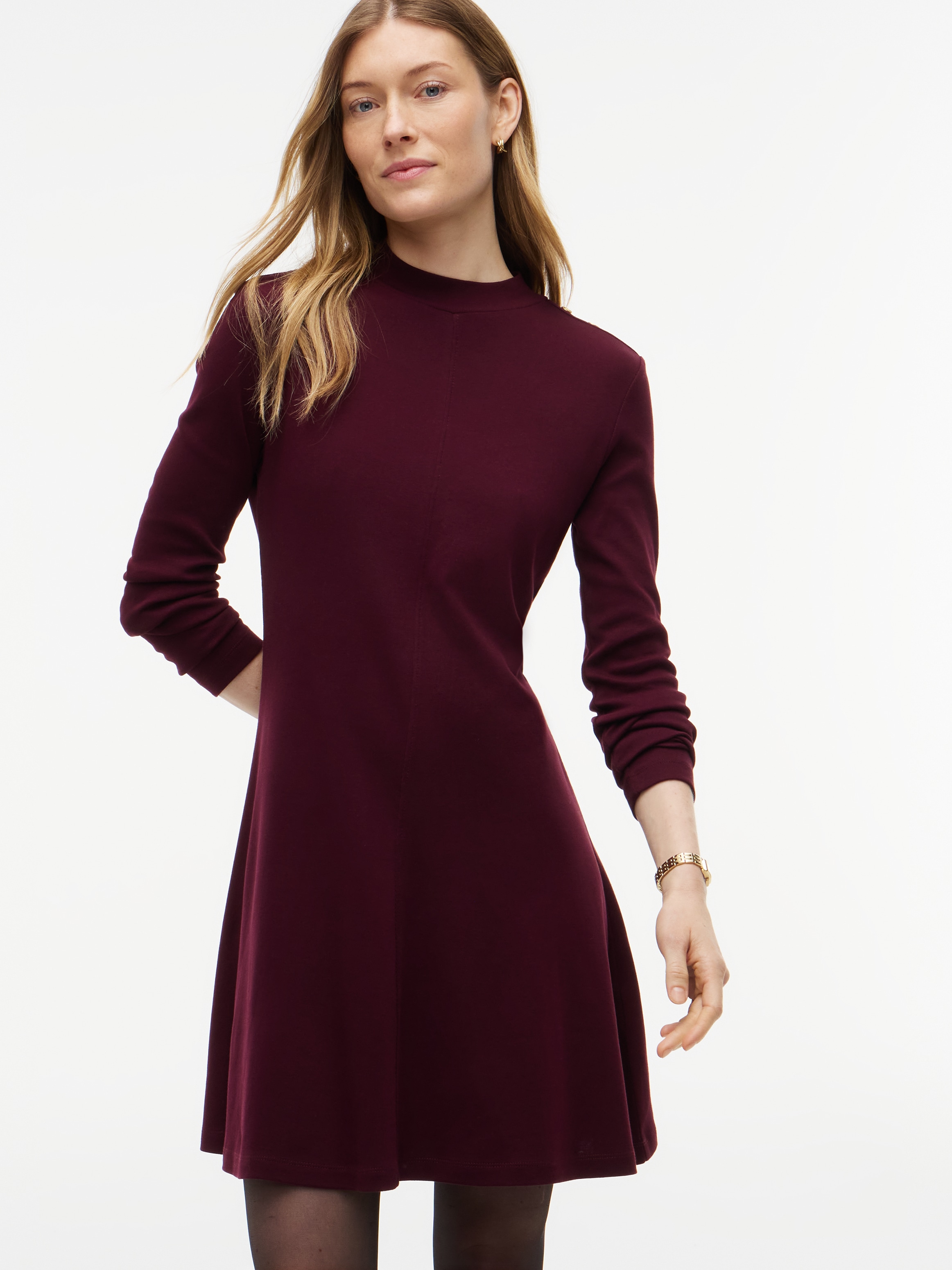 Image of Tommy Hilfiger Jerseykleid "CODY F&F MOCK-NK LS DRESS" Baumwolle