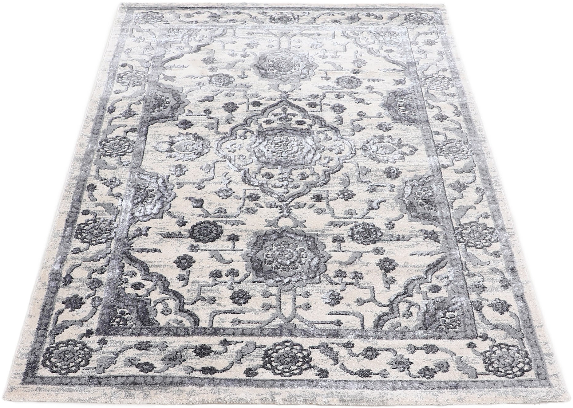 carpetfine Teppich »Holy« rechteckig 8 mm Höhe Vintage-Seiden-Optik, Wohnzimmer