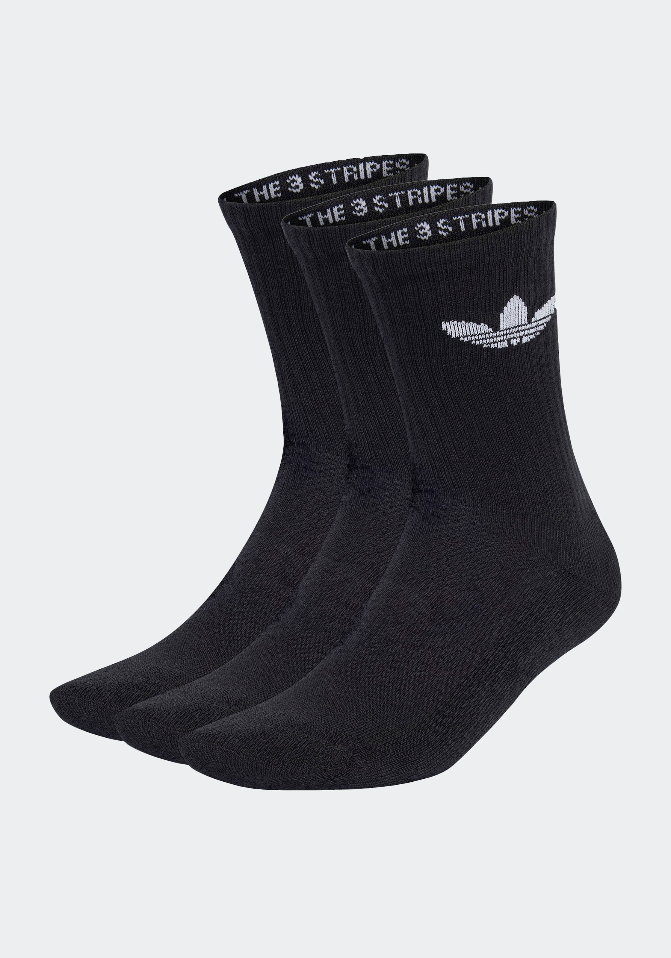 Image of adidas Originals Sportsocken "TREFOIL CUSHION CREW SOCKEN, 3 PAAR" 3 Stk. tlg. für Erwachsene, 3er-Pack, mit Logodruck, wadenlang