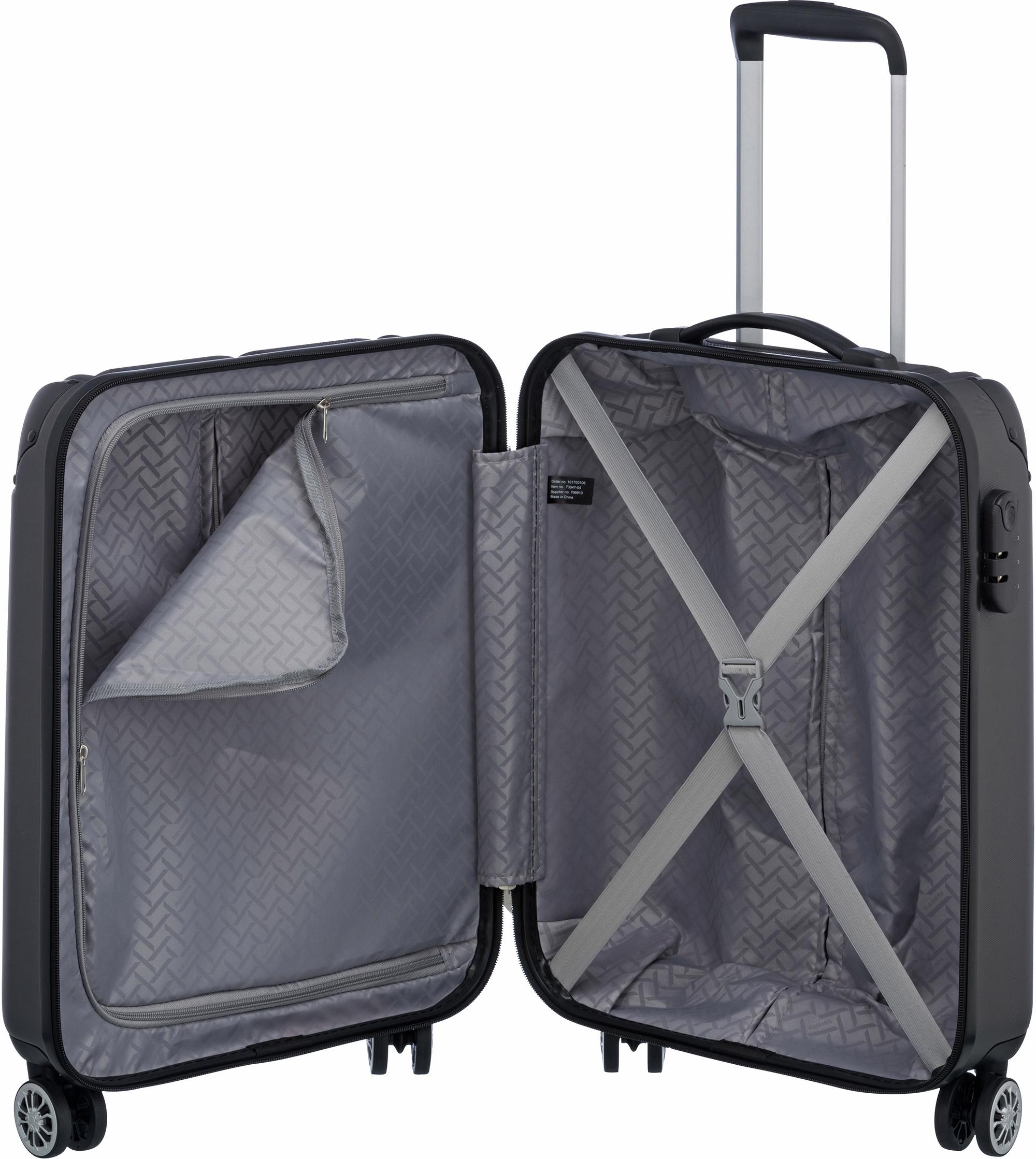 travelite Trolley à coque dure »CITY Reisekoffer Hartschale« 40 litre 4 Rollen avec serrure TSA, bagage de voyage robuste en ABS