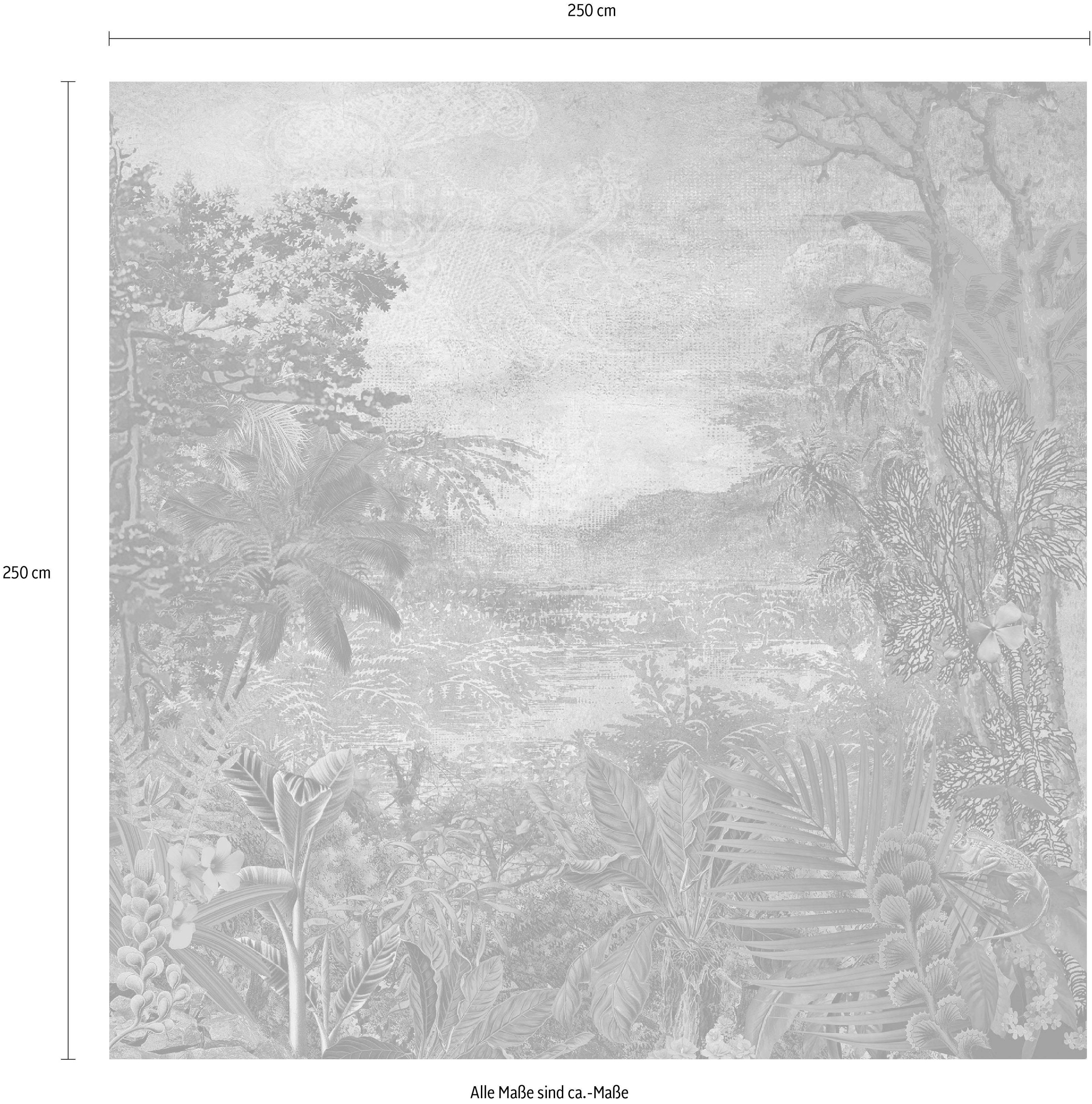 Komar Vliestapete »Digitaldruck Vlies - Cours Fluvial - Grösse 250 x 250 cm«, bedruckt, Wohnzimmer, Schlafzimmer