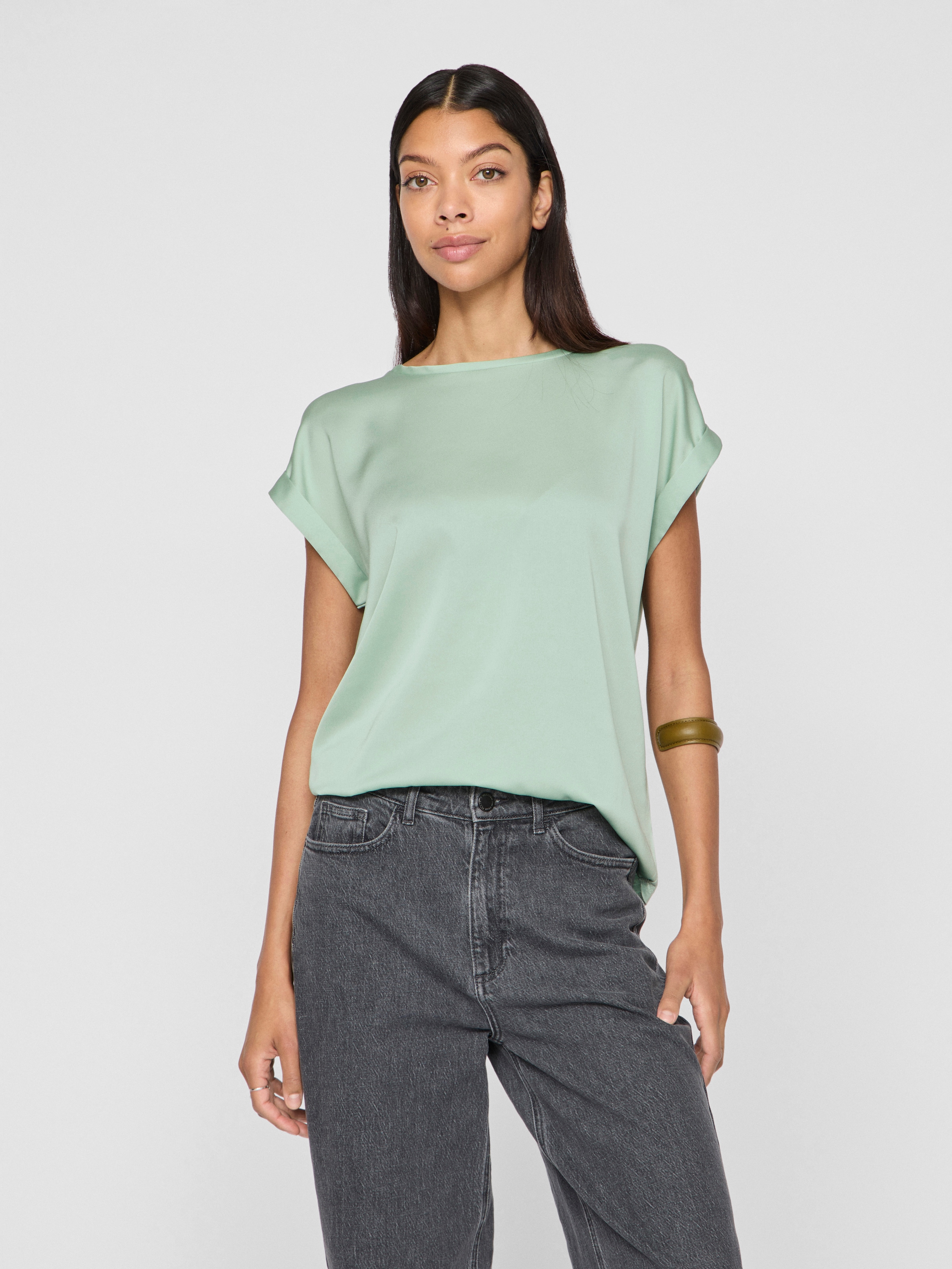 Vila »VIELLETTE S/S SATIN TOP - NOOS« Satin Optik