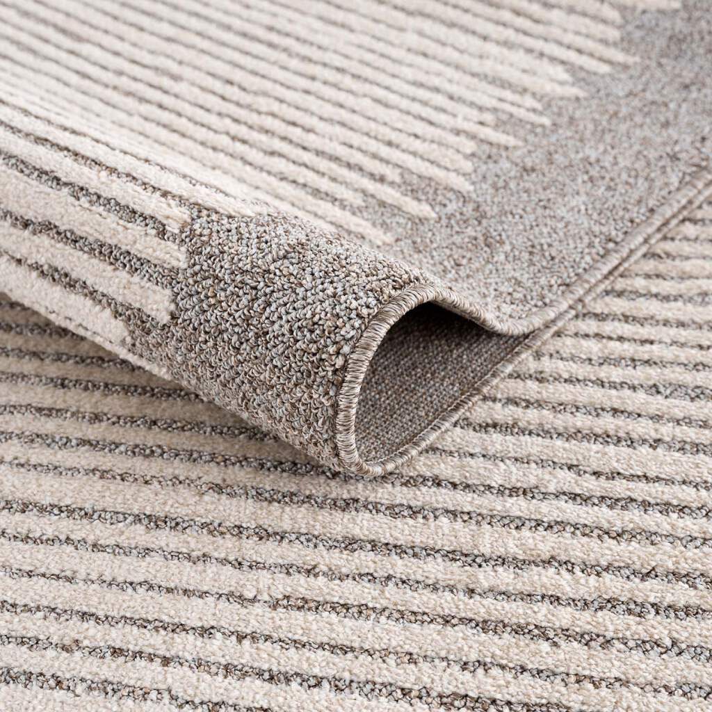 Carpet City Teppich »Art 2231«, rechteckig, 7 mm Höhe, Läufer, Kurzflor, mit Kettfäden, Streifen-Muster