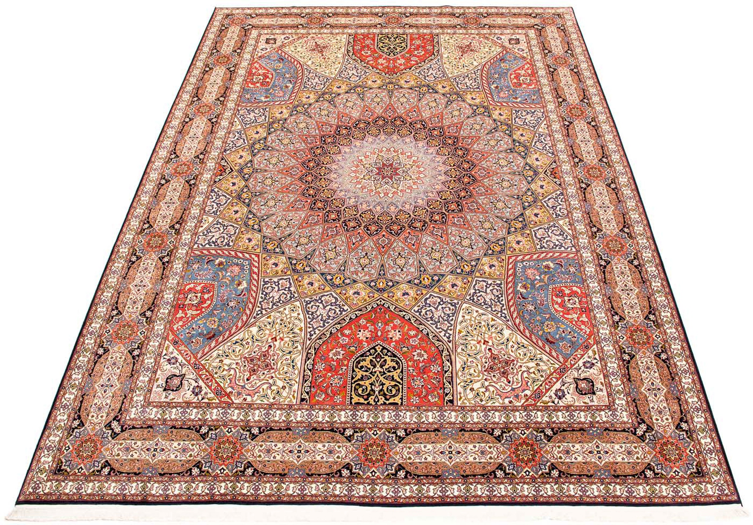 Image of morgenland Orientteppich »Perser - Täbriz - Royal - 412 x 303 cm - mehrfarbig«, rechteckig, 7 mm Höhe, Wohnzimmer, Handgeknüpft, Einzelstück mit Zertifikat bei Ackermann Versand Schweiz
