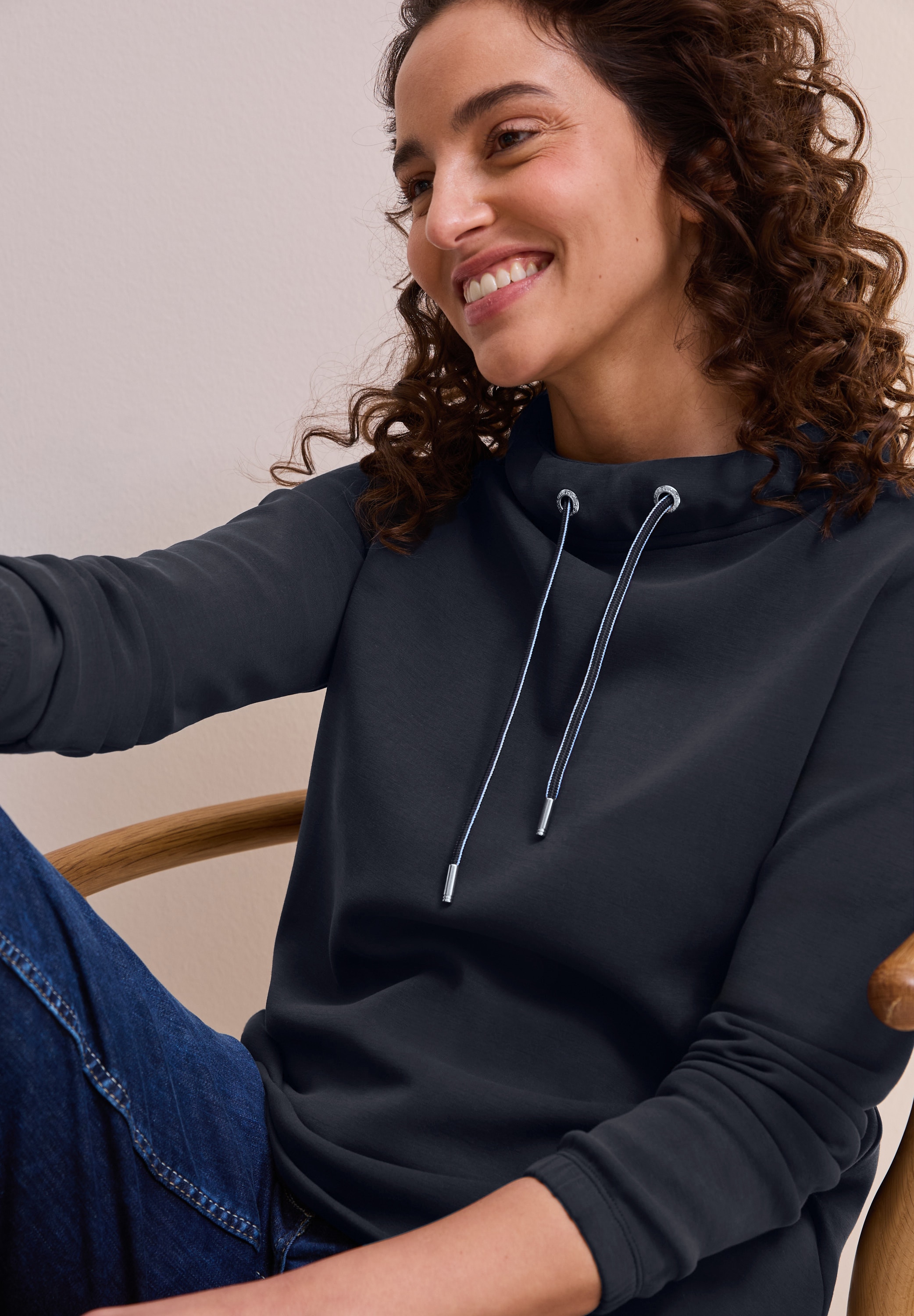 Cecil Langarmshirt mit Funnelneck