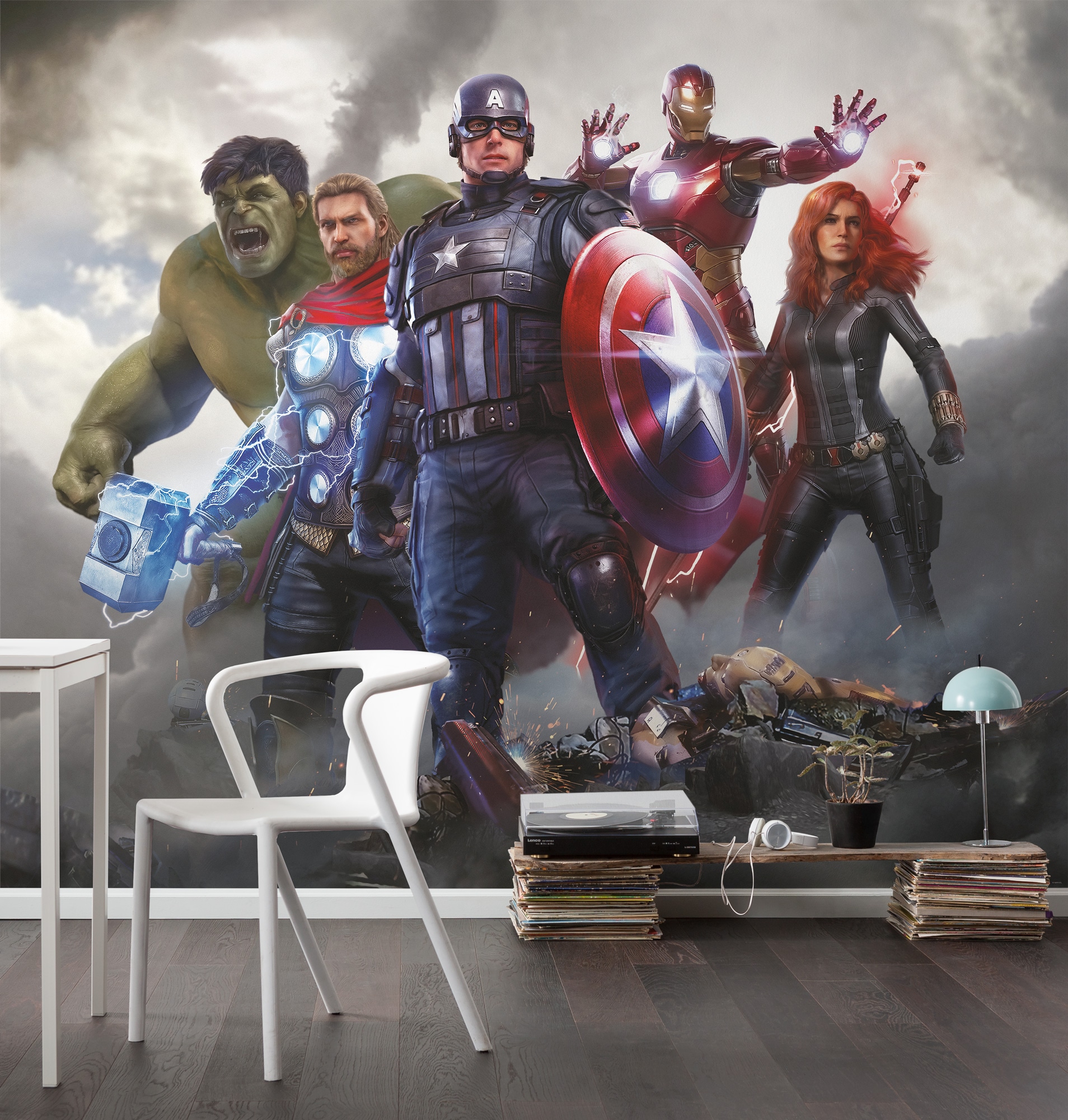 Image of Komar Kindertapete "Marvel Avengers Working Together" bedruckt glatt