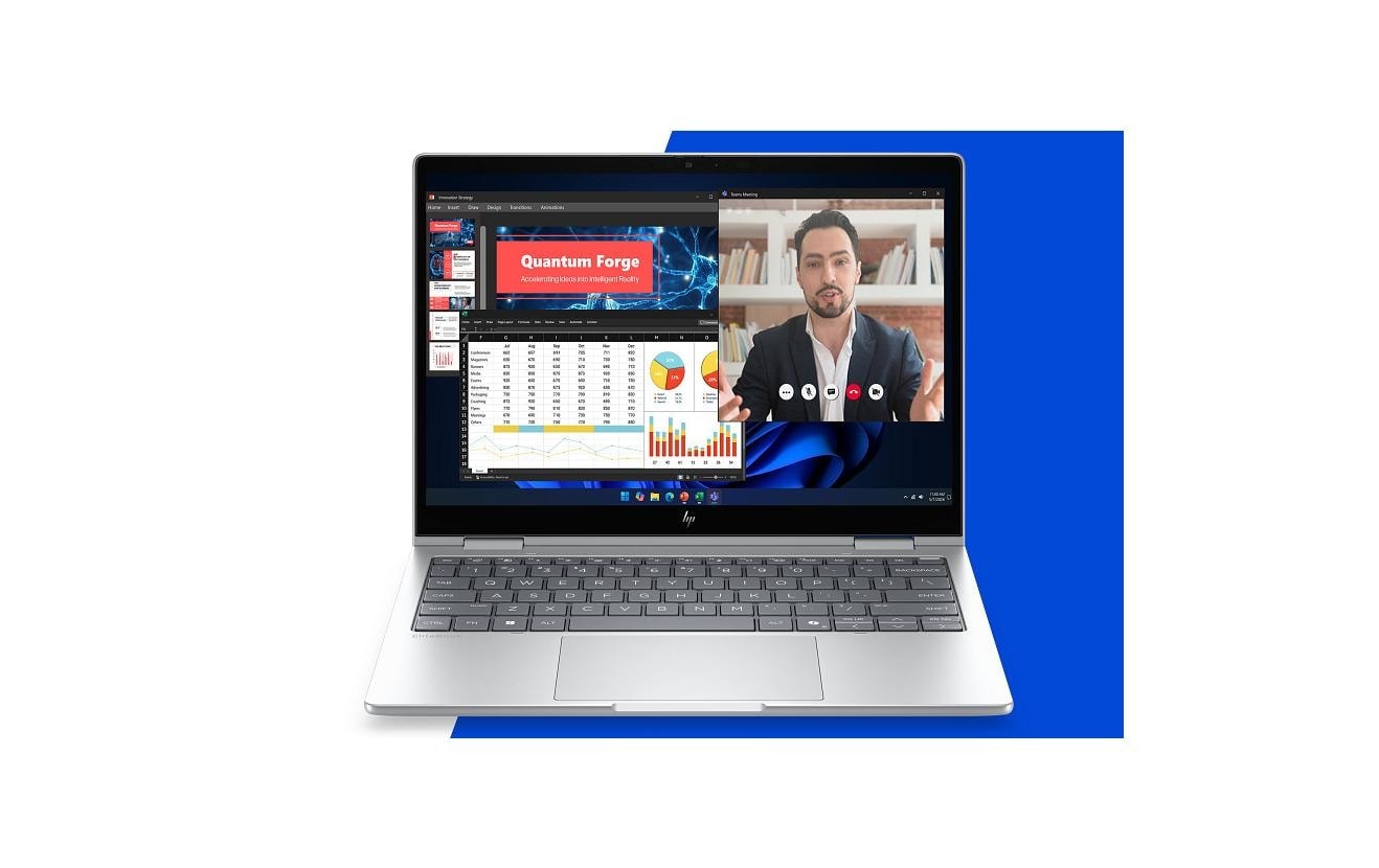 HP Ordinateur portable professionnel »EliteBook 8 Flip G2i 13 AI PC DE4P5ET« / 13,3 ″ Intel Core Ultra 5 NPU intégrée (Neural Processing Unit)
