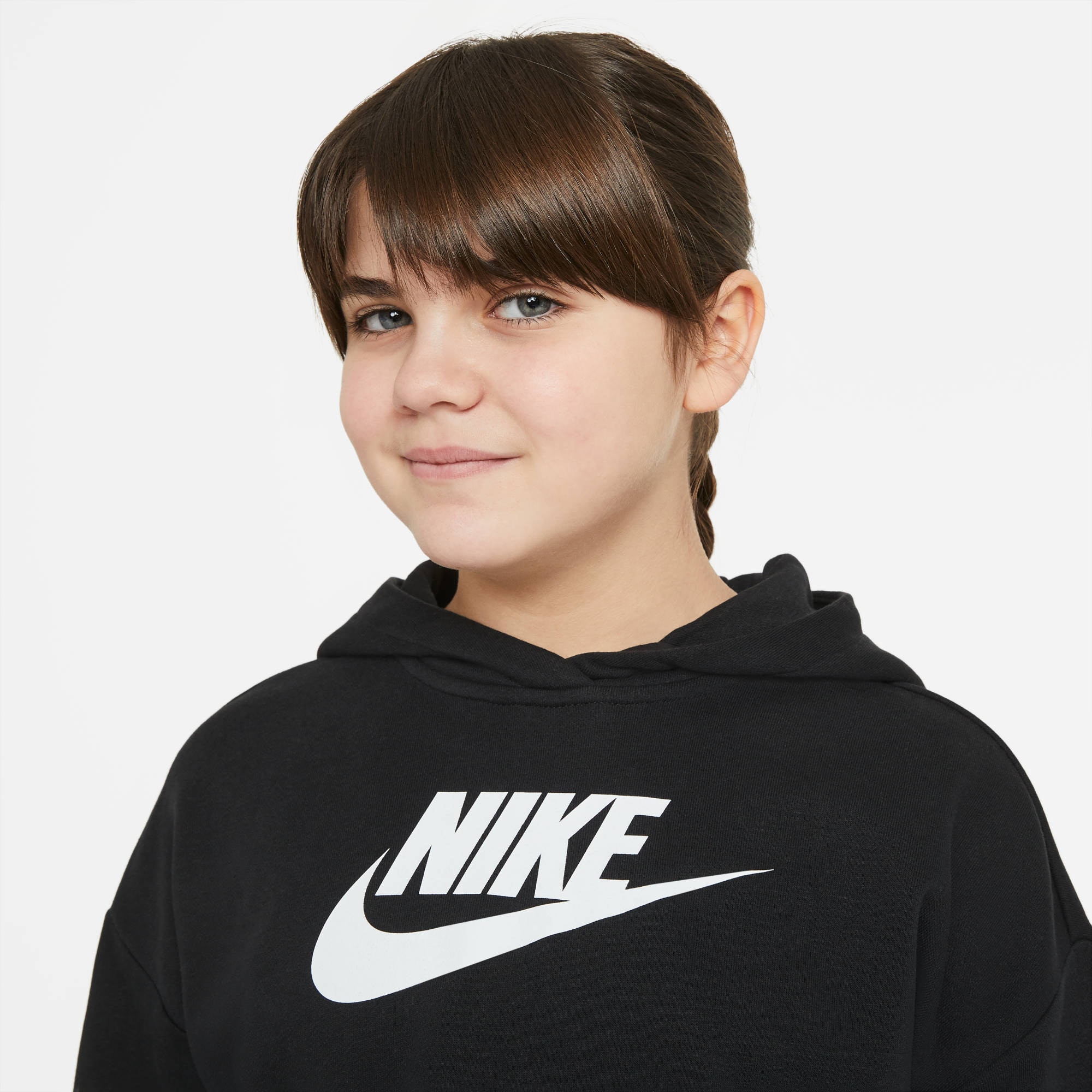 Nike Sportswear Kapuzensweatshirt »Club Big Kids' (Girls') French Terry Cropped Hoodie«