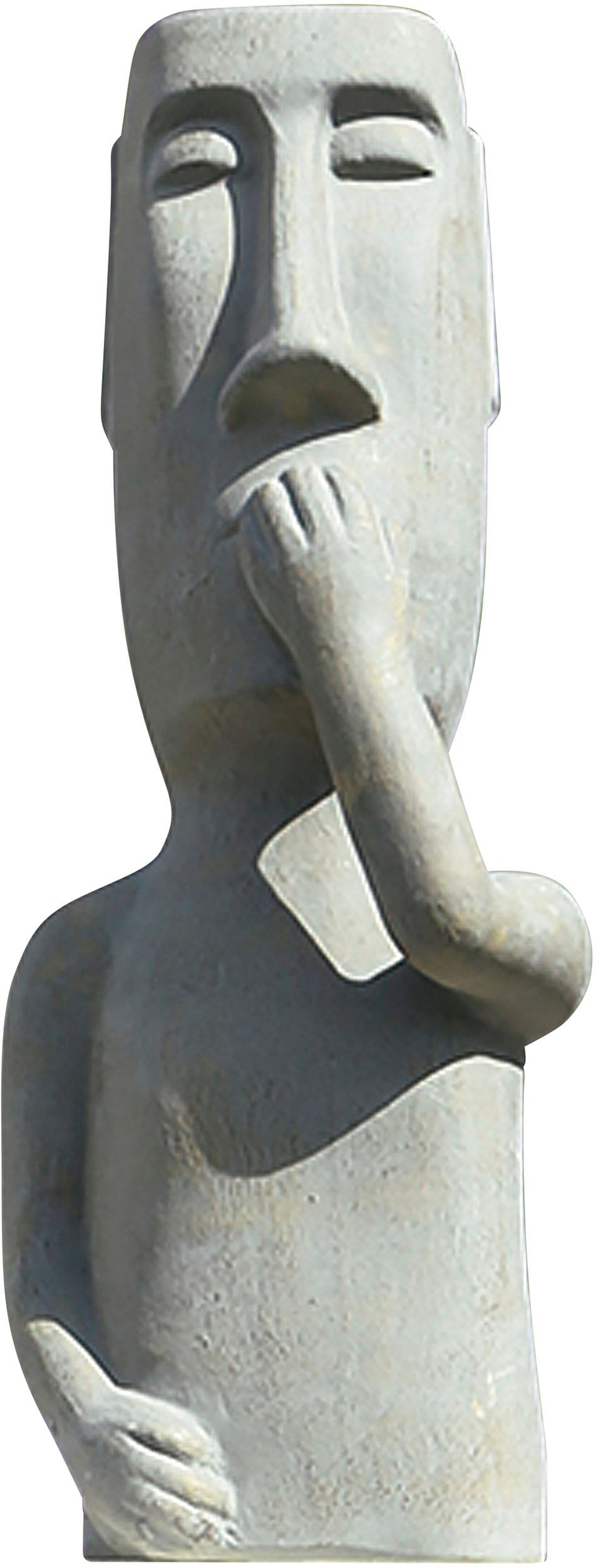 GILDE Dekofigur »Skulptur Dekoobjekt, Nichts kaufen bequem sagen«, Wohnzimmer aus Keramik, 65 cm, Höhe