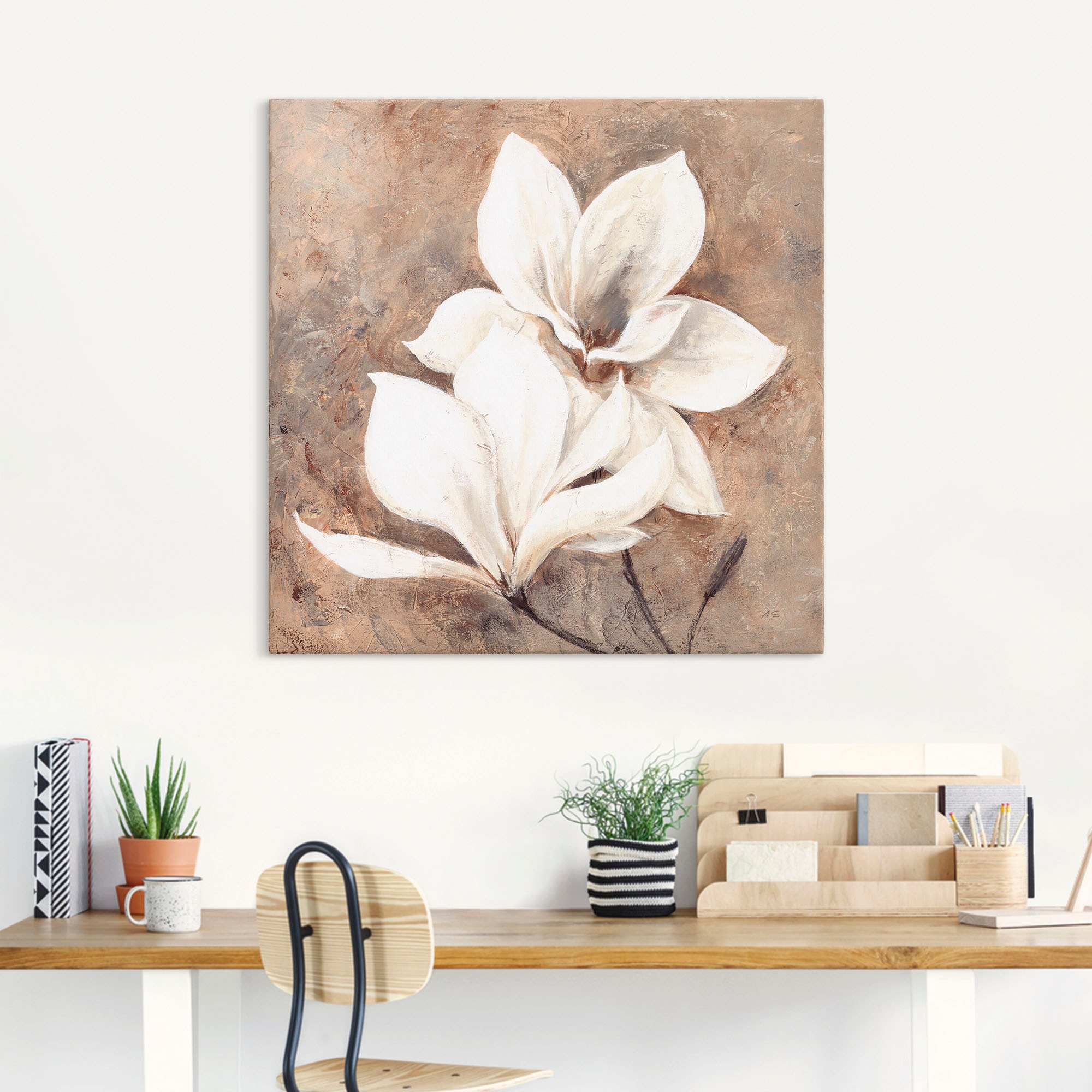 Artland Wandbild »Klassische Magnolien«, Blumen, (1 St.), als Alubild, Outdoorbild, Leinwandbild, Poster, Wandaufkleber