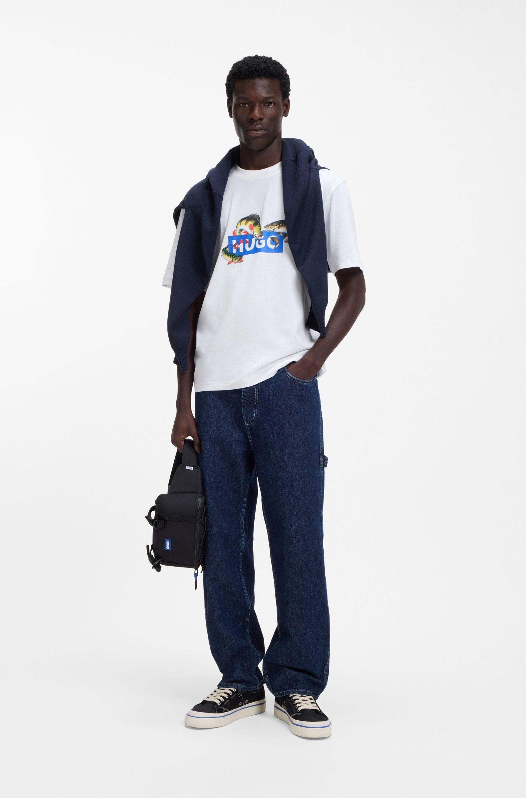 HUGO Blue T-Shirt Regular Fit, Rundhalsausschnitt