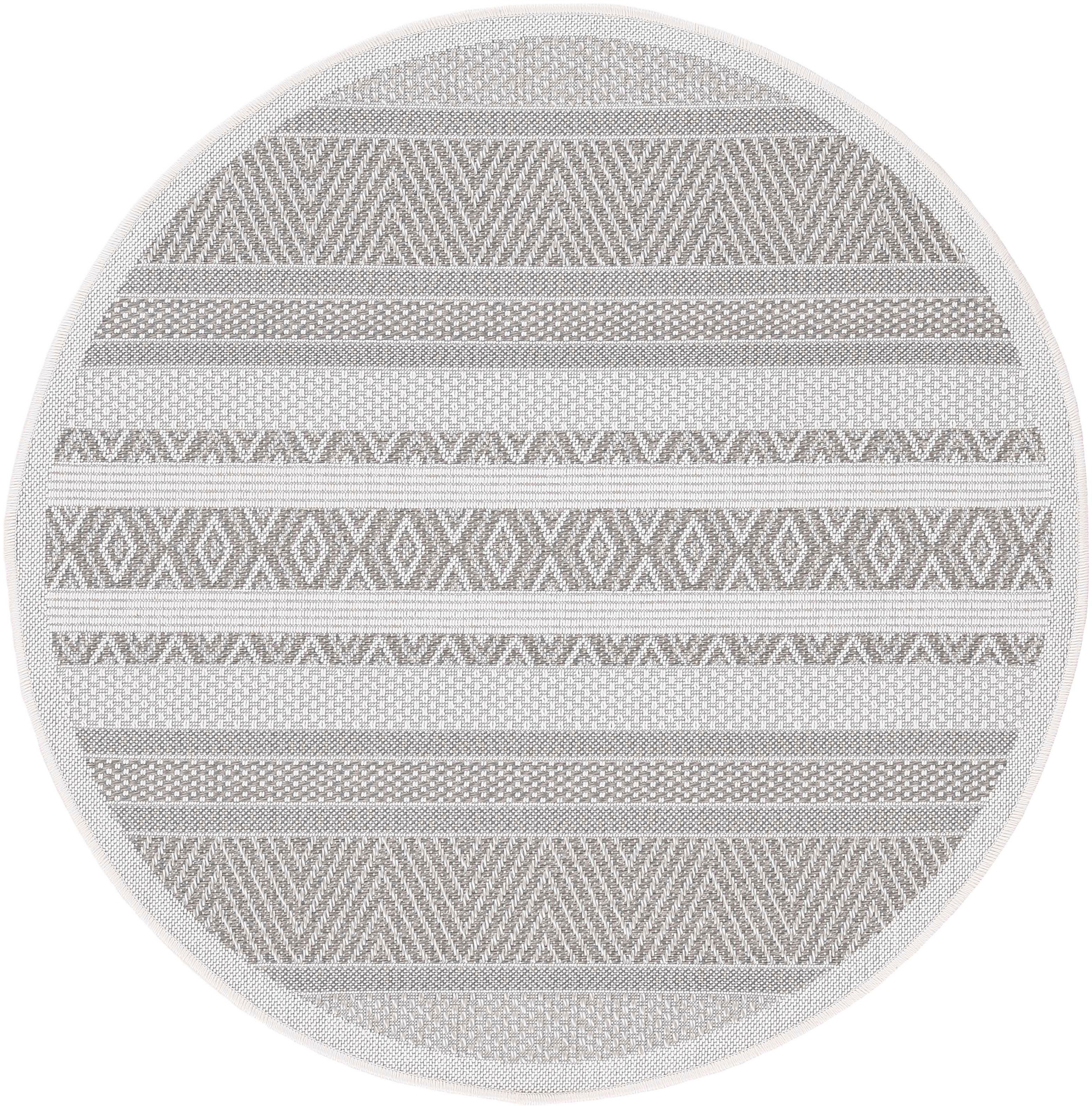 Image of carpetfine Teppich »Boho 101«, rund, 4 mm Höhe, robustes Flachgewebe, Sisal Optik, In- und Outdoor geeignet, Wetterfest und UV-beständig für Balkon, Terrasse, Garten, Aussenbereich,Wohnzimmer, Schlafzimmer bei Ackermann Versand Schweiz