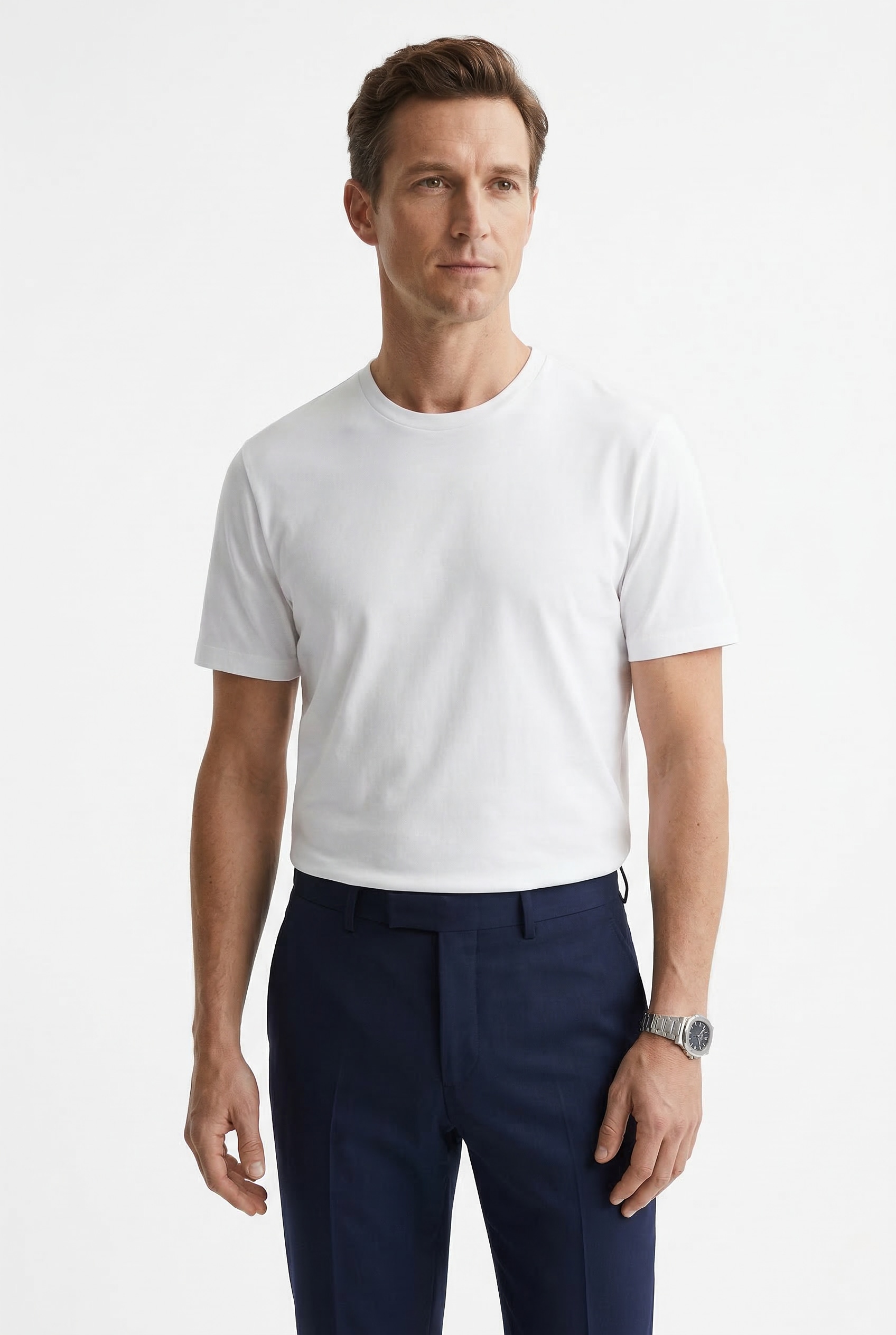 Image of Cinque T-Shirt "CIDEN" aus Baumwolle, Rundhals