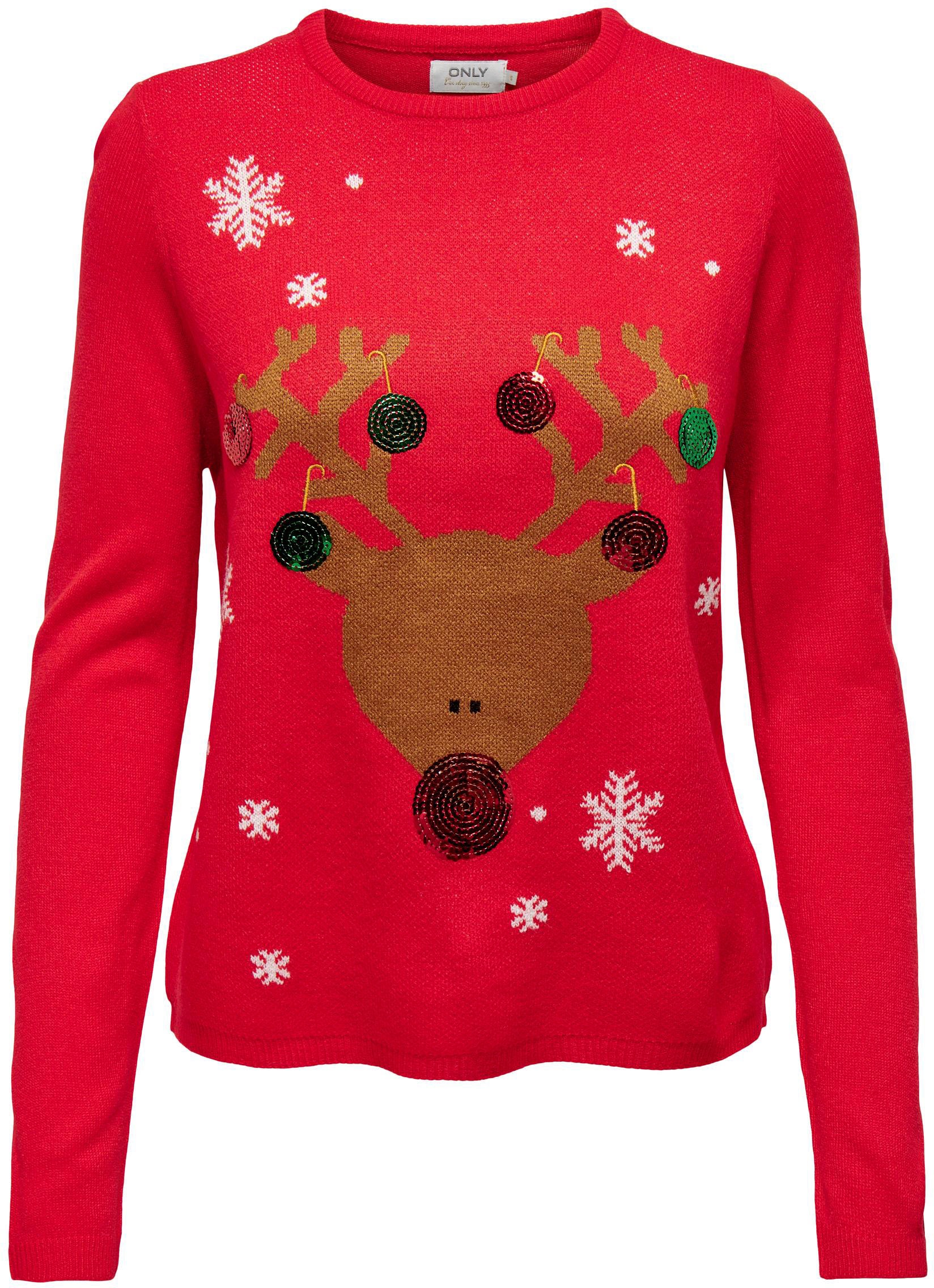 ONLY Weihnachtspullover »ONLXMAS EXCLUSIVE REINDEER PULLOVER KNT« kaufen
