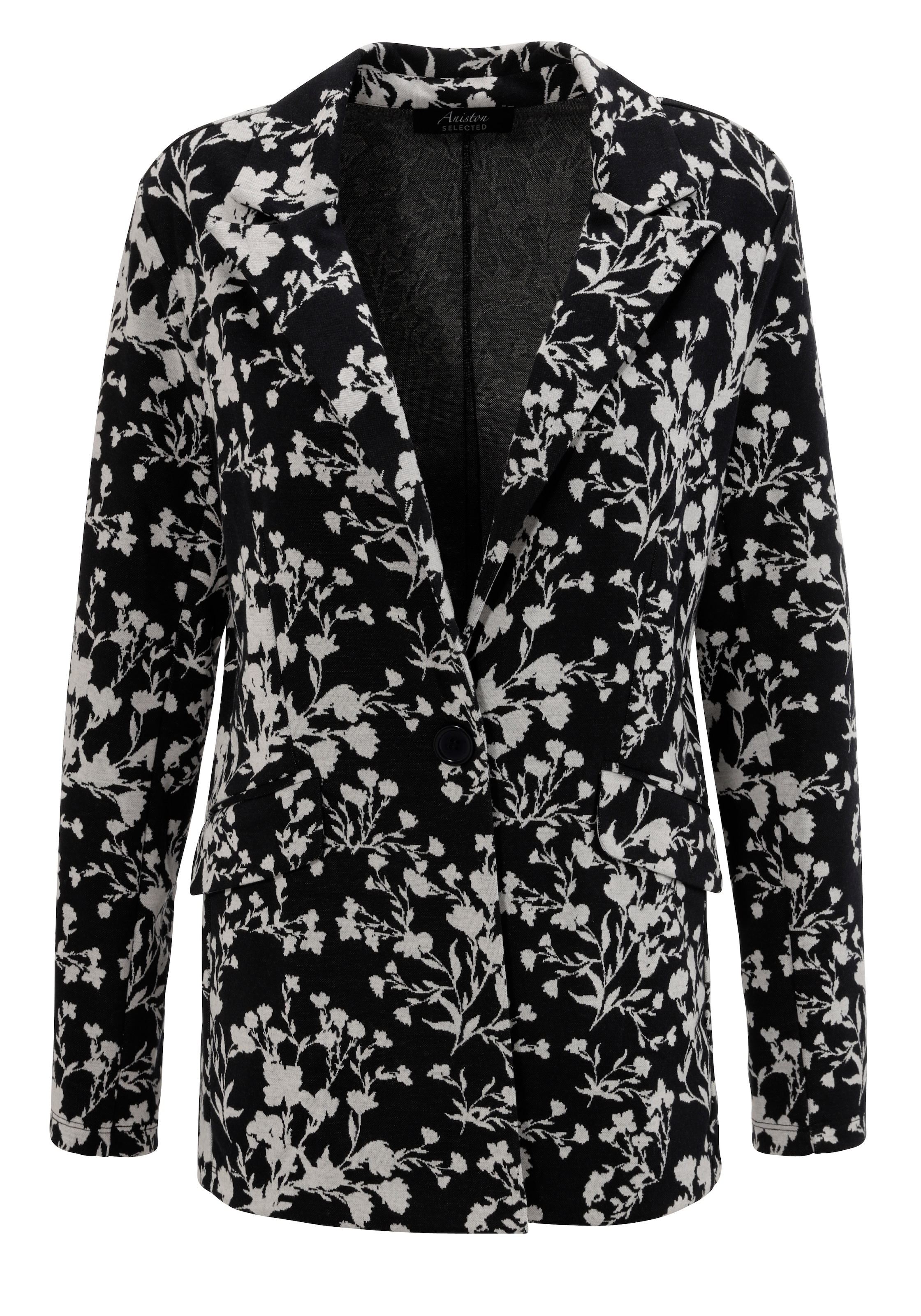 Aniston SELECTED Longblazer, mit abstrakter, floraler Musterung