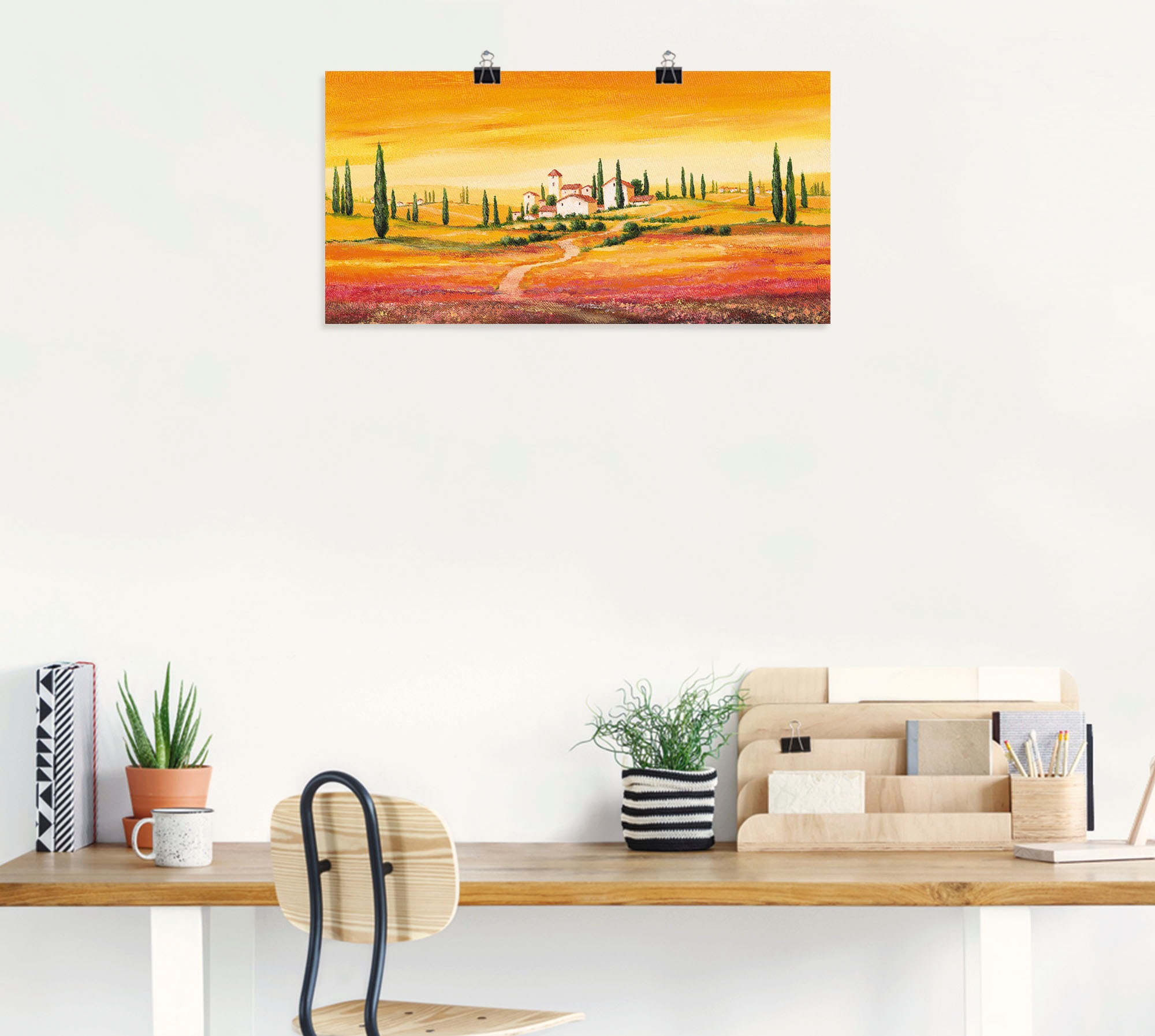 Artland Wandbild »Traumhafte toskanische Landschaft«, Europa, (1 St.), als Alubild, Outdoorbild, Leinwandbild, Poster, Wandaufkleber