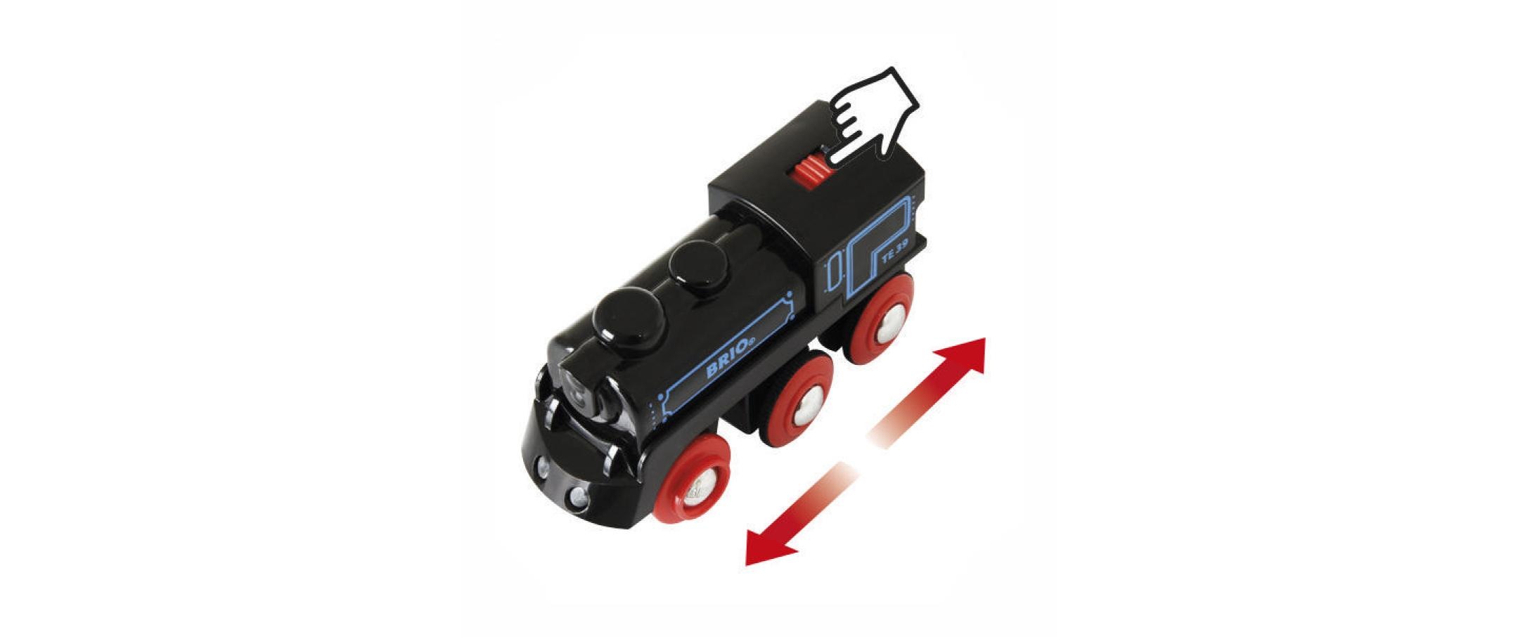 BRIO® Spielzeug-Lokomotive »Schwarze Akku-Lok mit Mini-USB«