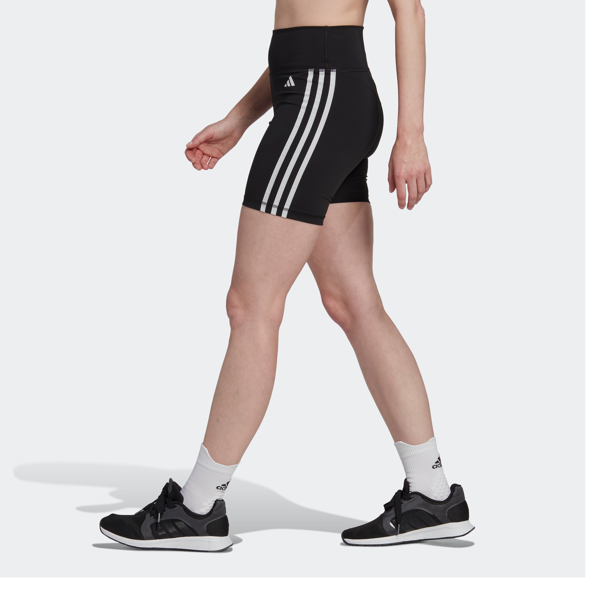 adidas Performance Shorts »TRAINING ESSENTIALS 3STREIFEN HIGHWAISTED KURZE«, (1 tlg.)