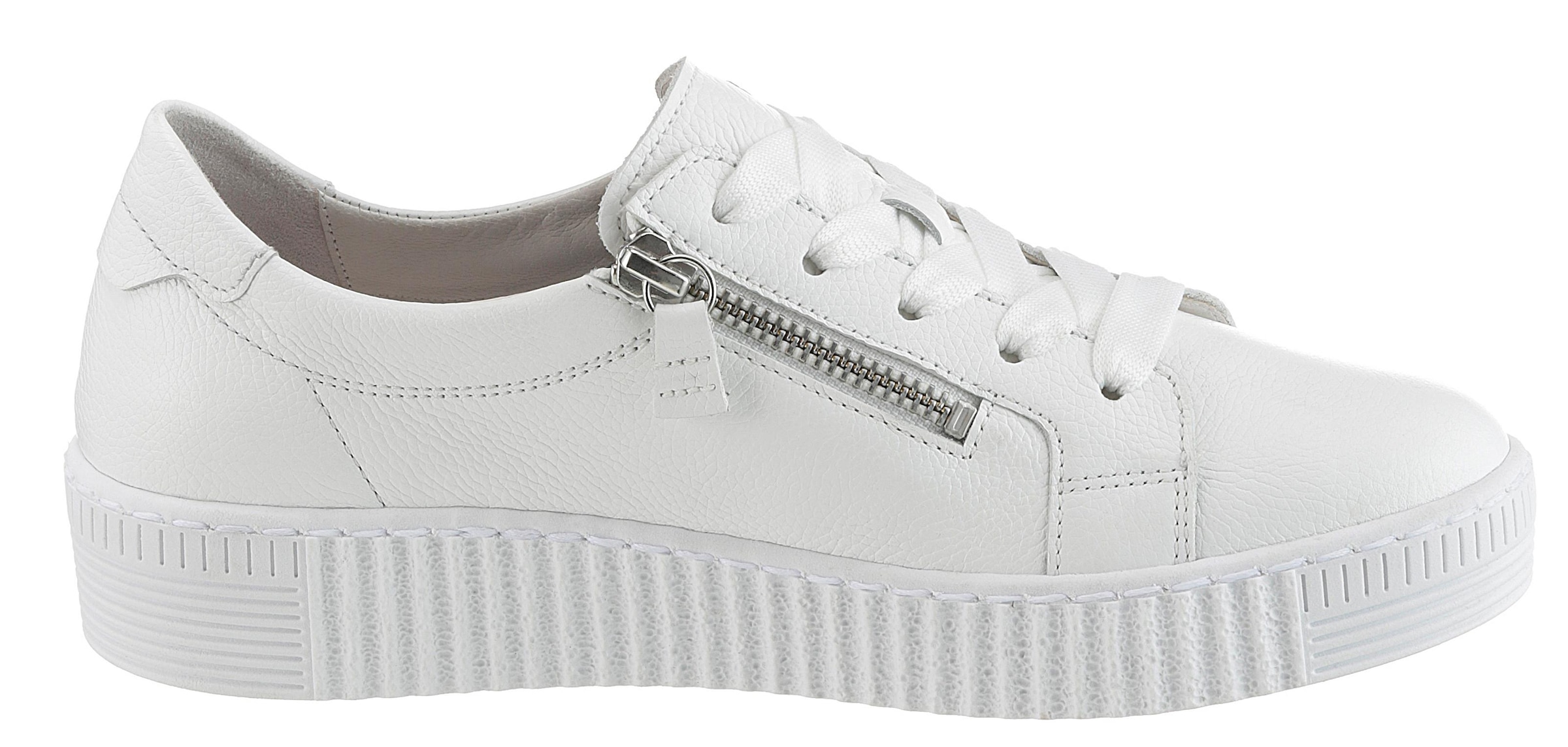 Gabor Plateausneaker, Freizeitschuh, Halbschuh, Schnürschuh mit zwei Reissverschlüssen