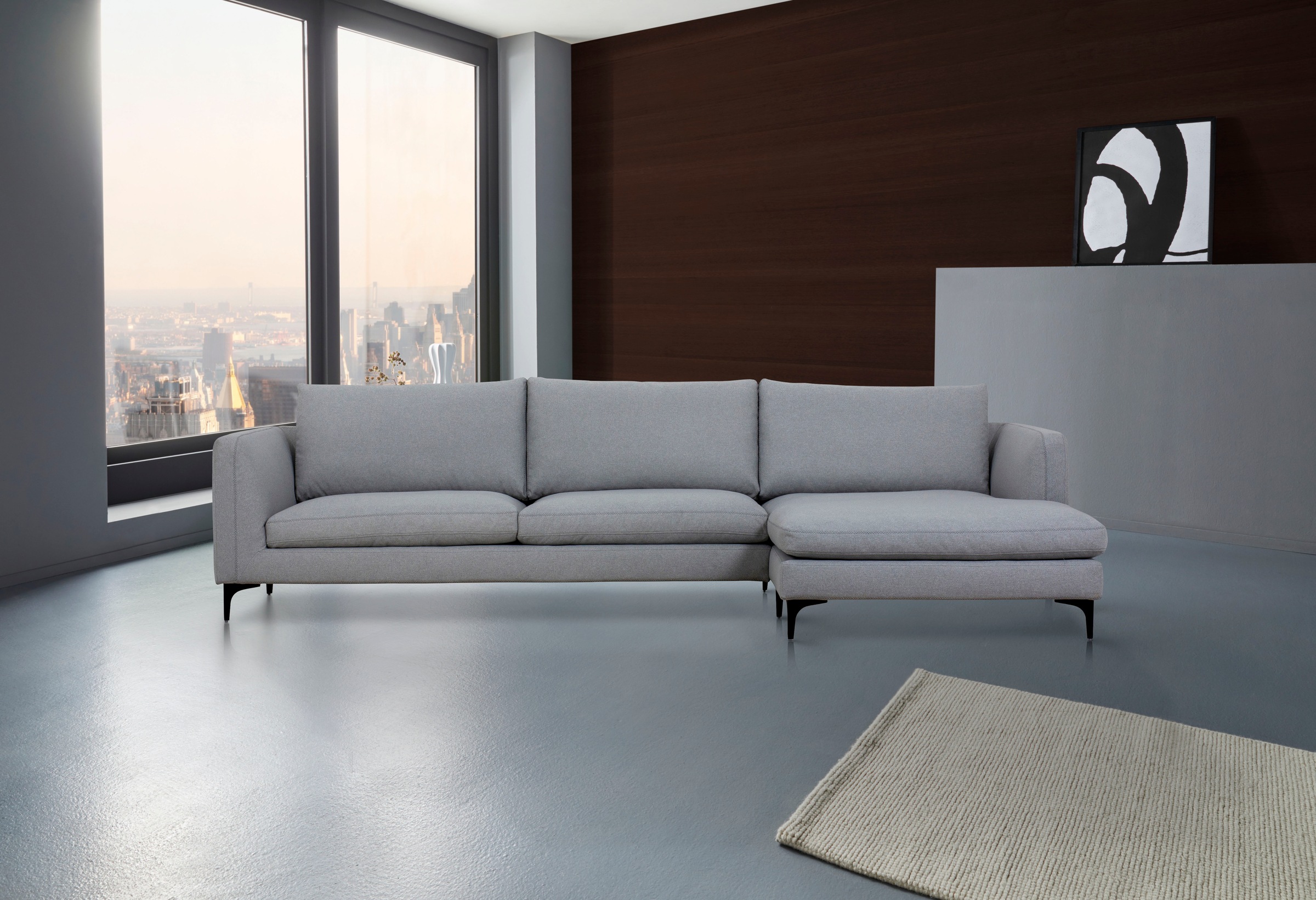 Image of Places of Style Ecksofa »Nixon«, auch in Samtvelours, inkl. Rückenkissen bei Ackermann Versand Schweiz