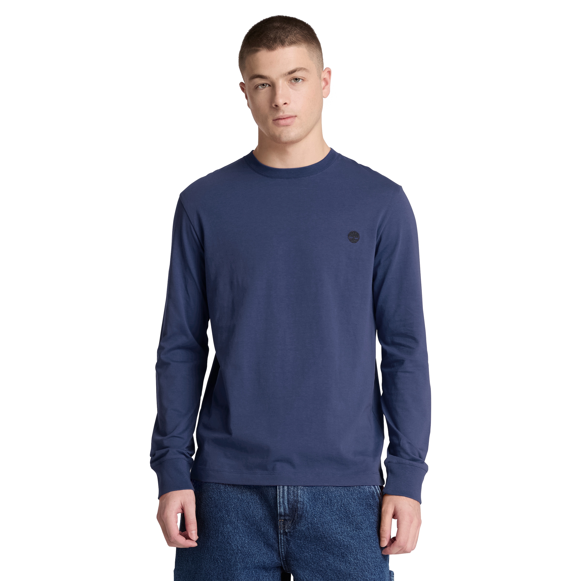 Image of Timberland Langarmshirt "EXETER RIVER - Tree Embroidered LS" Langarmshirt, aus Baumwolle, in den Grössen S bis XXXL