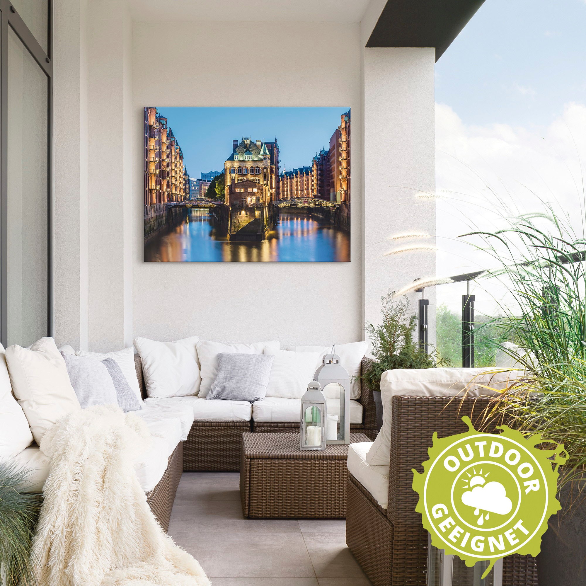 Artland Wandbild »Hamburg Wasserschloss in Speicherstadt 2«, Gebäude, (1 St.), als Alubild, Outdoorbild, Poster in verschied. Grössen