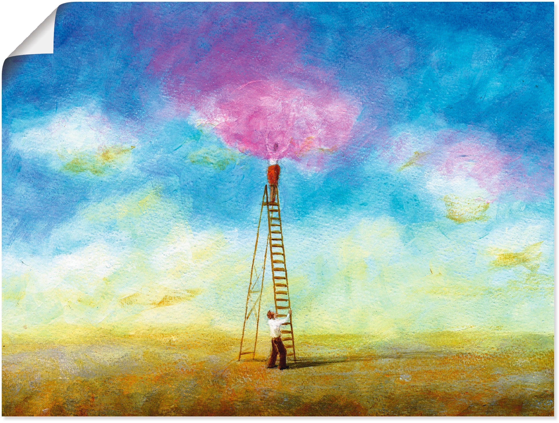 Image of Artland Poster "Rosarote Wolke 1" Paar 1 Stk. tlg. ohne Rahmen