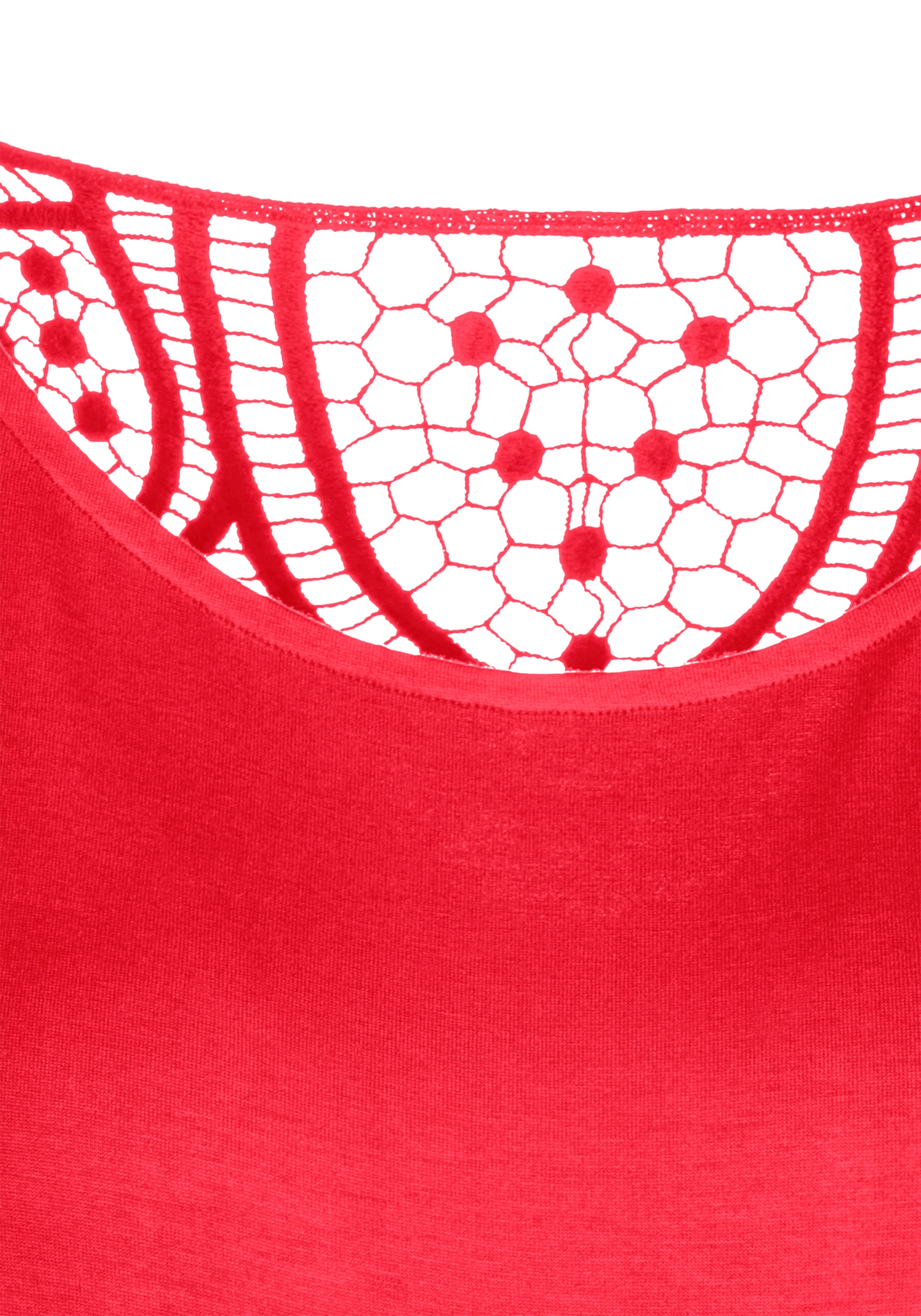 ♕ kaufen Vivance T-Shirt, mit am Rücken weicher Häkelspitze (2er-Pack), versandkostenfrei