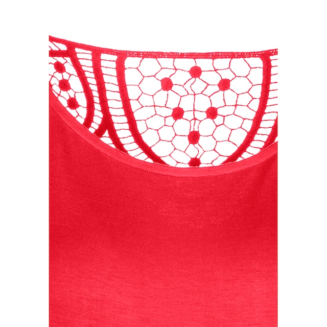 ♕ Vivance T-Shirt, (2er-Pack), mit weicher Häkelspitze am Rücken  versandkostenfrei kaufen