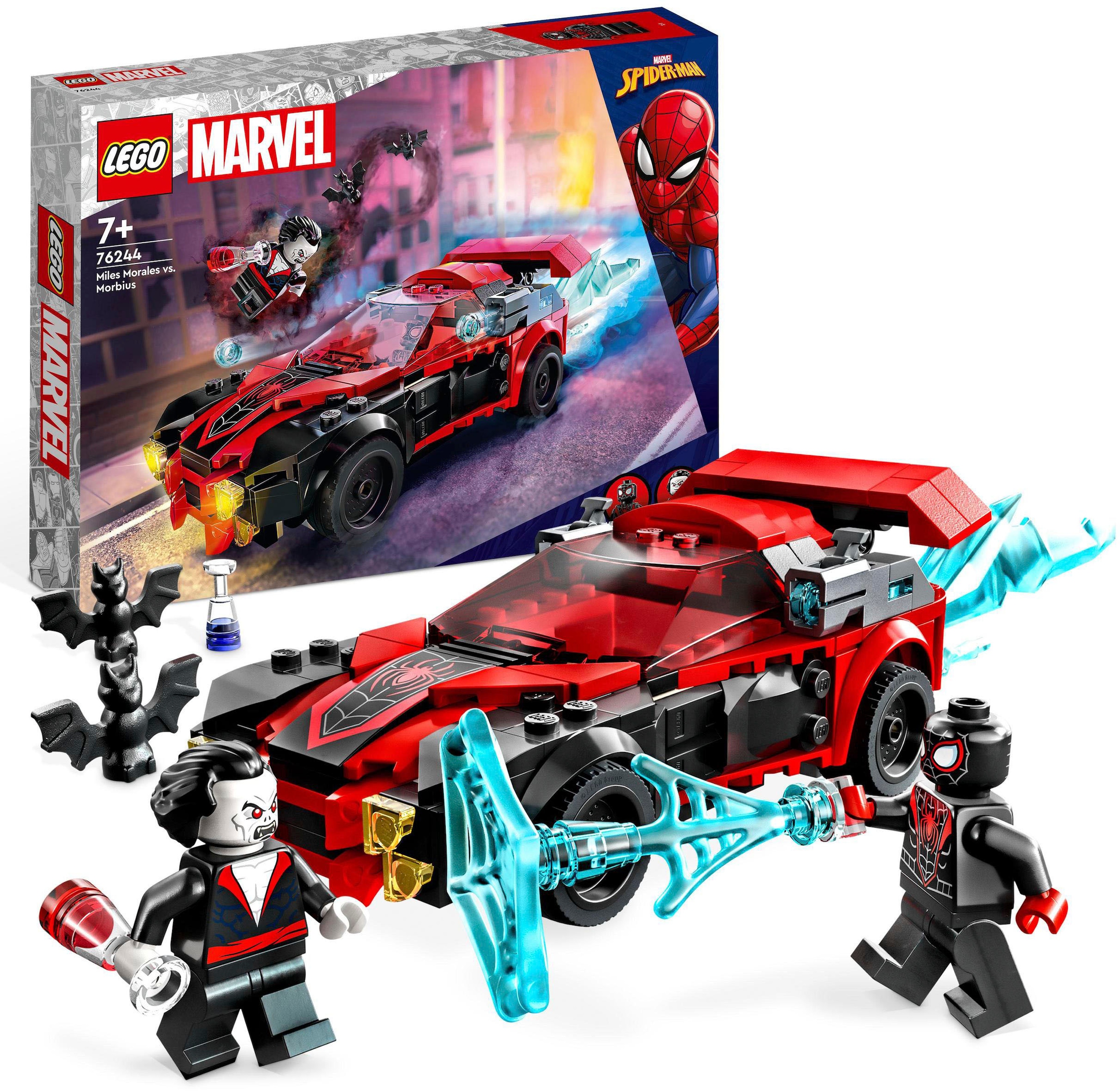 Konstruktionsspielsteine »Miles Morales vs. Morbius (76244), LEGO® Marvel«, (220 St.),...