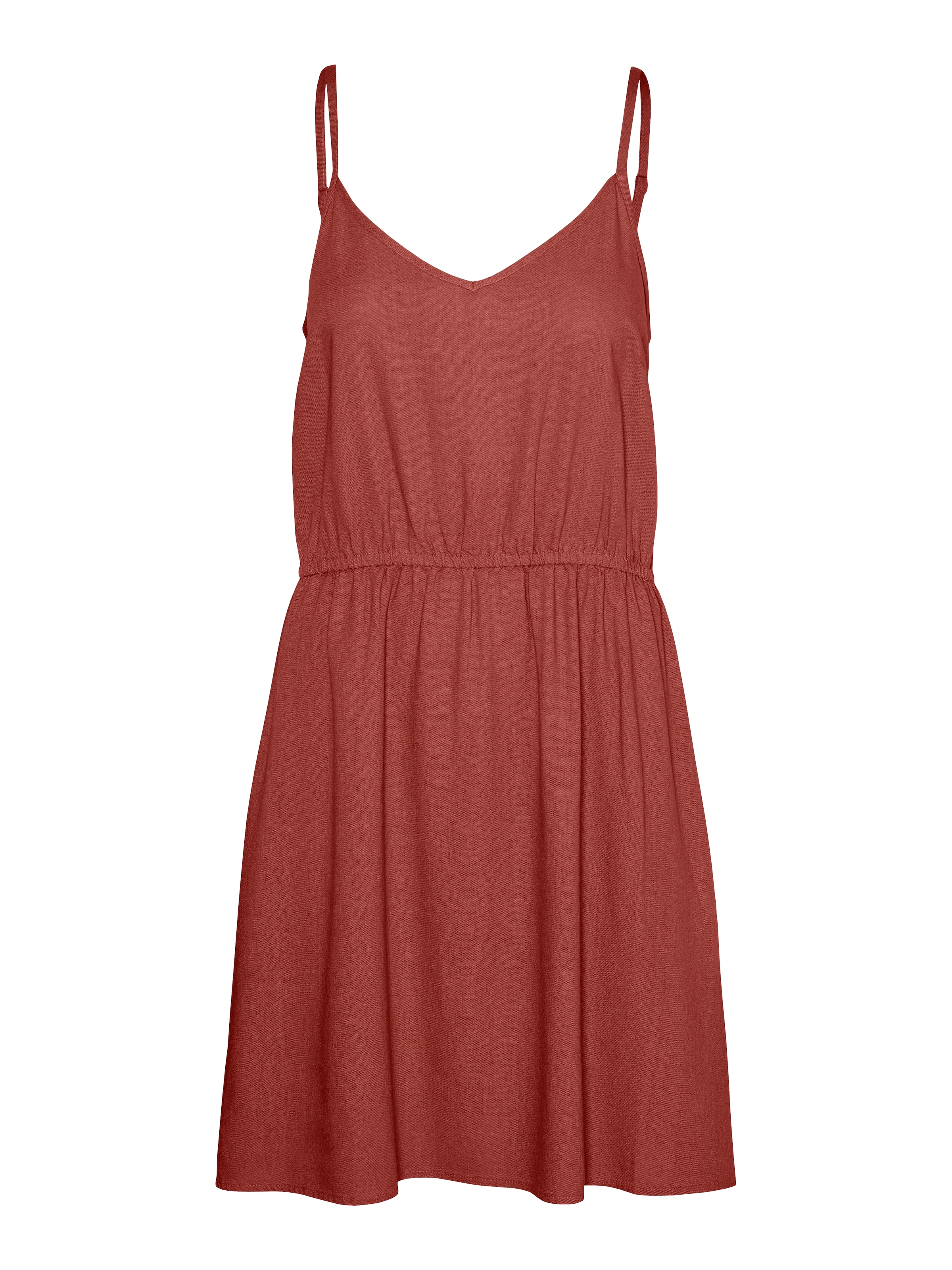 Vero Moda Trägerkleid »VMMYMILO SINGLET SHORT DRESS WVN GA«, mit Leinen