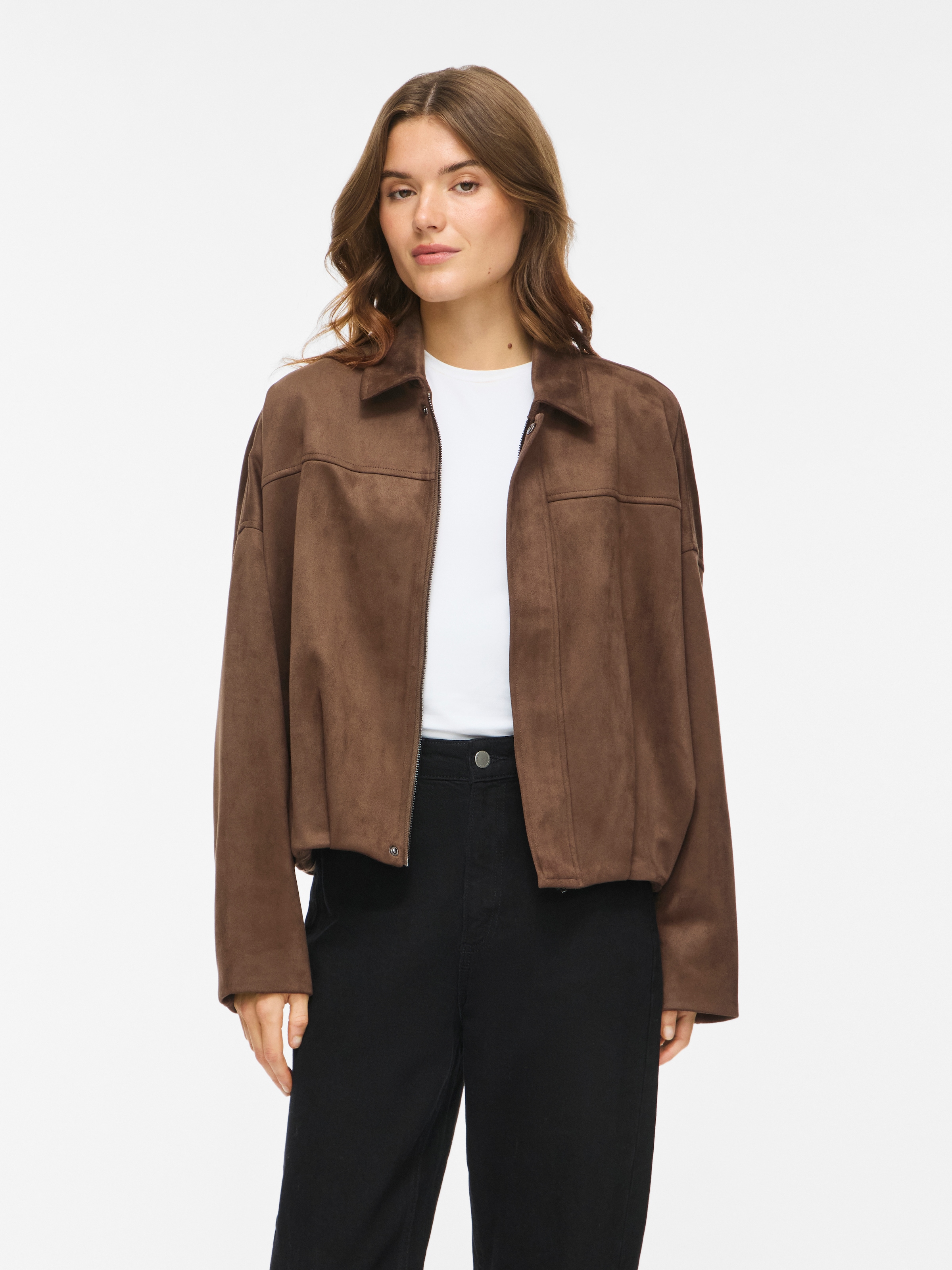 Image of Vila Kurzjacke "VIVIRAL L/S JACKET - NOOS" Materialmix, Blousonform