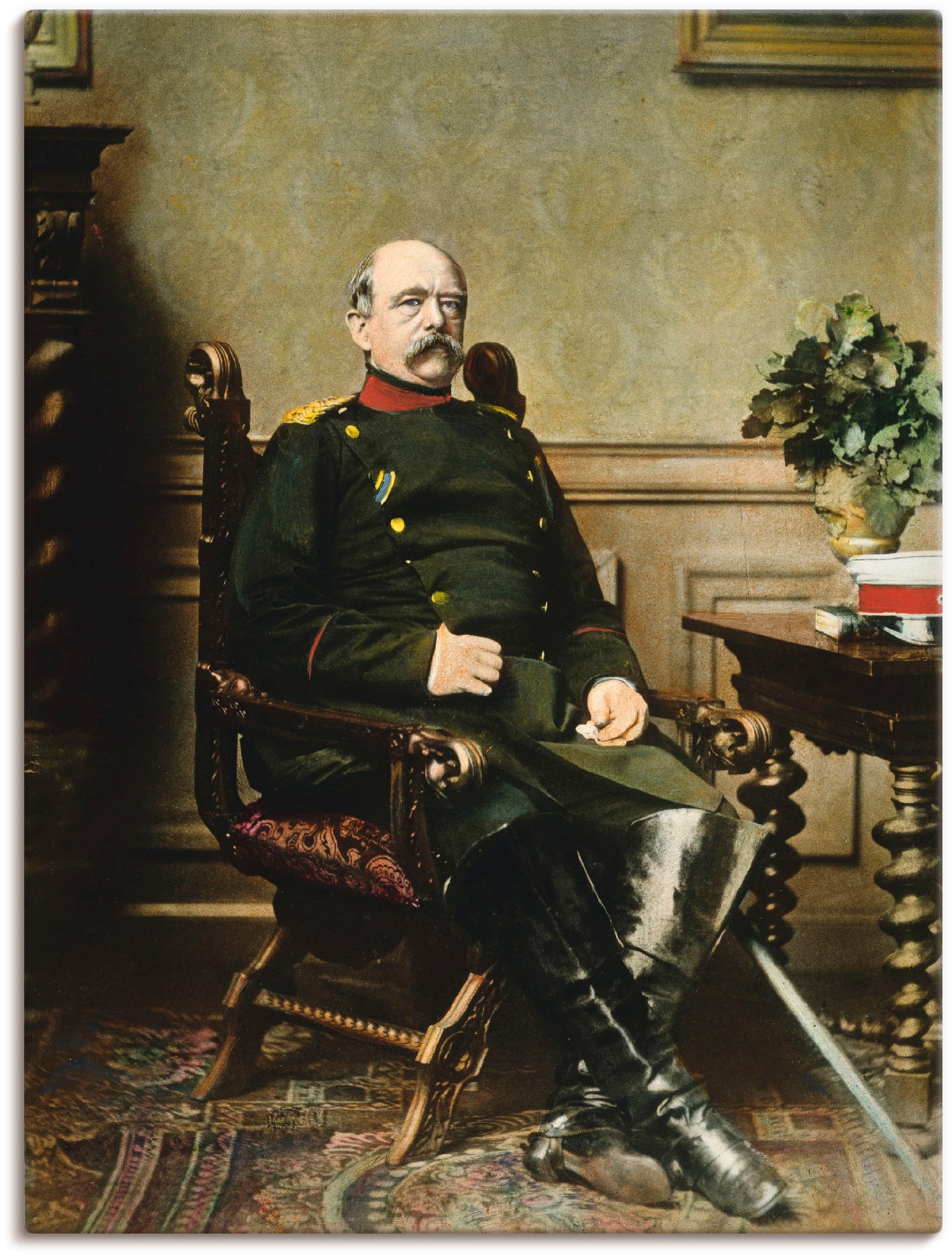 Image of Artland Leinwandbild "Otto von Bismarck" Menschen 1 Stk. tlg. auf Holzrahmen gespannt