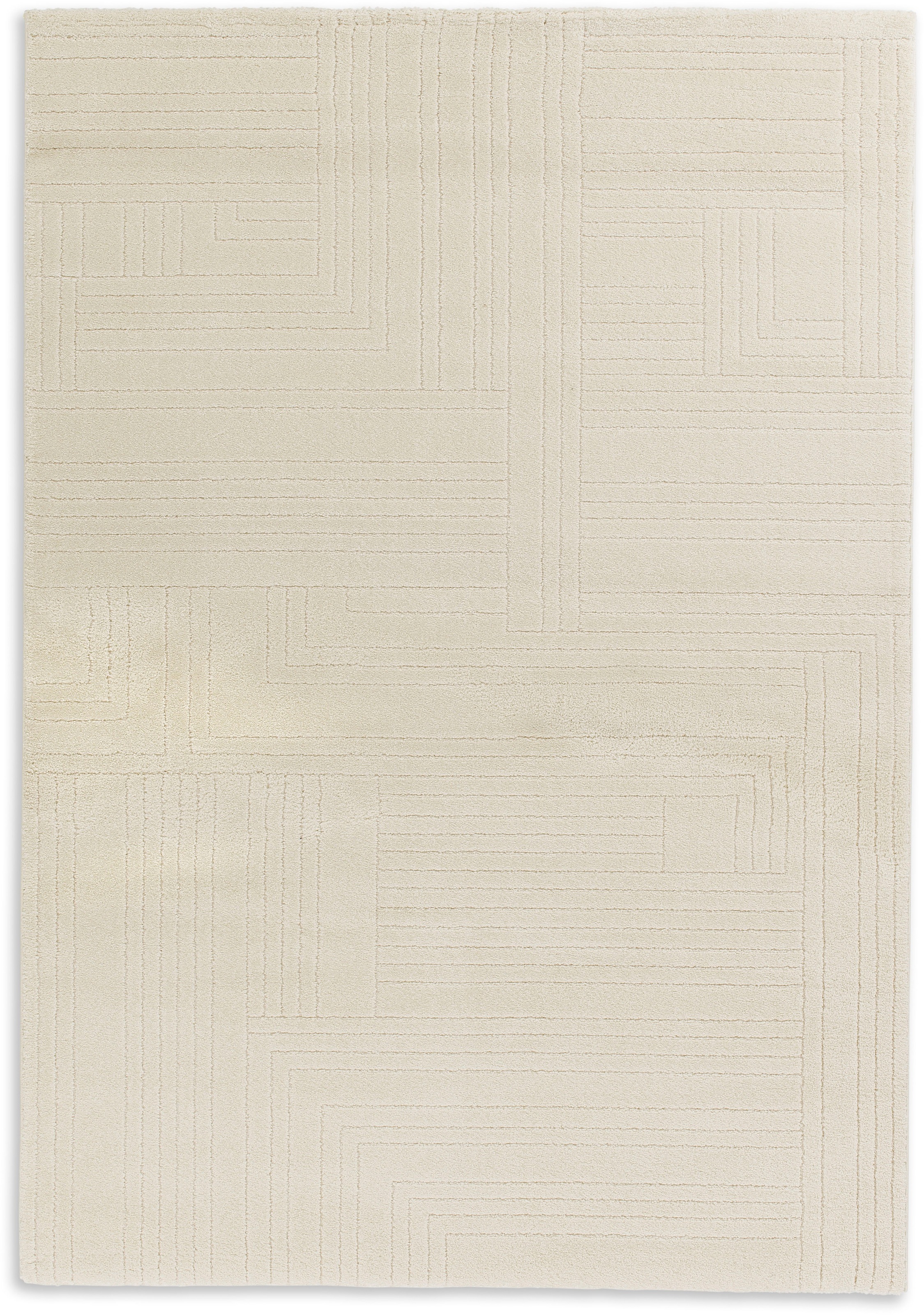 SCHÖNER WOHNEN-Kollektion Teppich »Pure 6317-242«, rechteckig, 22 mm Höhe, Kurzflor, Hoch Tief Struktur, Wohnzimmer, Schöner Wohnen Kollektion