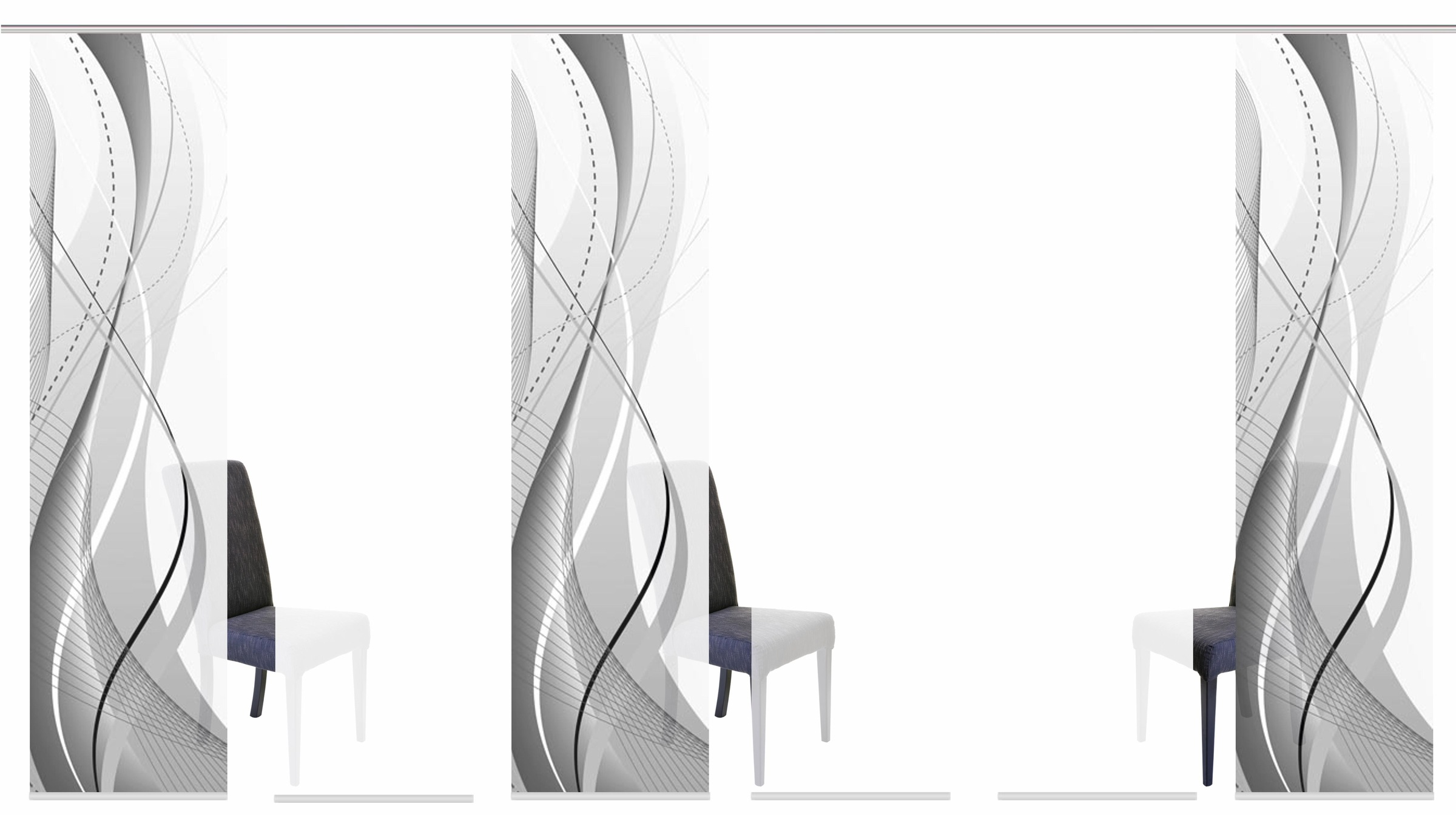 Image of HOME WOHNIDEEN Schiebegardine »WUXi«, (6 St.), HxB: 245x60, inkl. Befestigungszubehör bei Ackermann Versand Schweiz