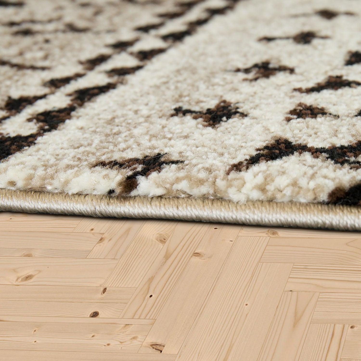 Paco Home Teppich »Nomaden 835«, rechteckig, 17 mm Höhe, Kurzflor, Gabbeh Design, Rauten Muster