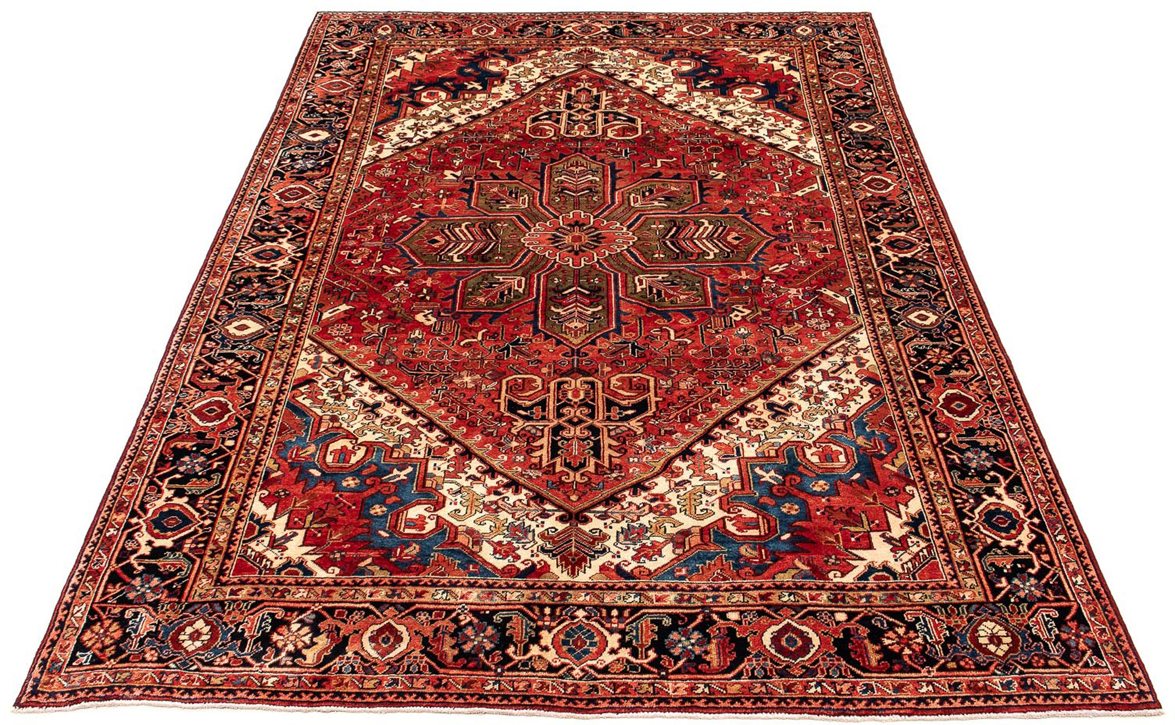 Image of morgenland Orientteppich »Perser - Nomadic - 377 x 280 cm - dunkelrot«, rechteckig, 10 mm Höhe, Wohnzimmer, Handgeknüpft, Einzelstück mit Zertifikat bei Ackermann Versand Schweiz