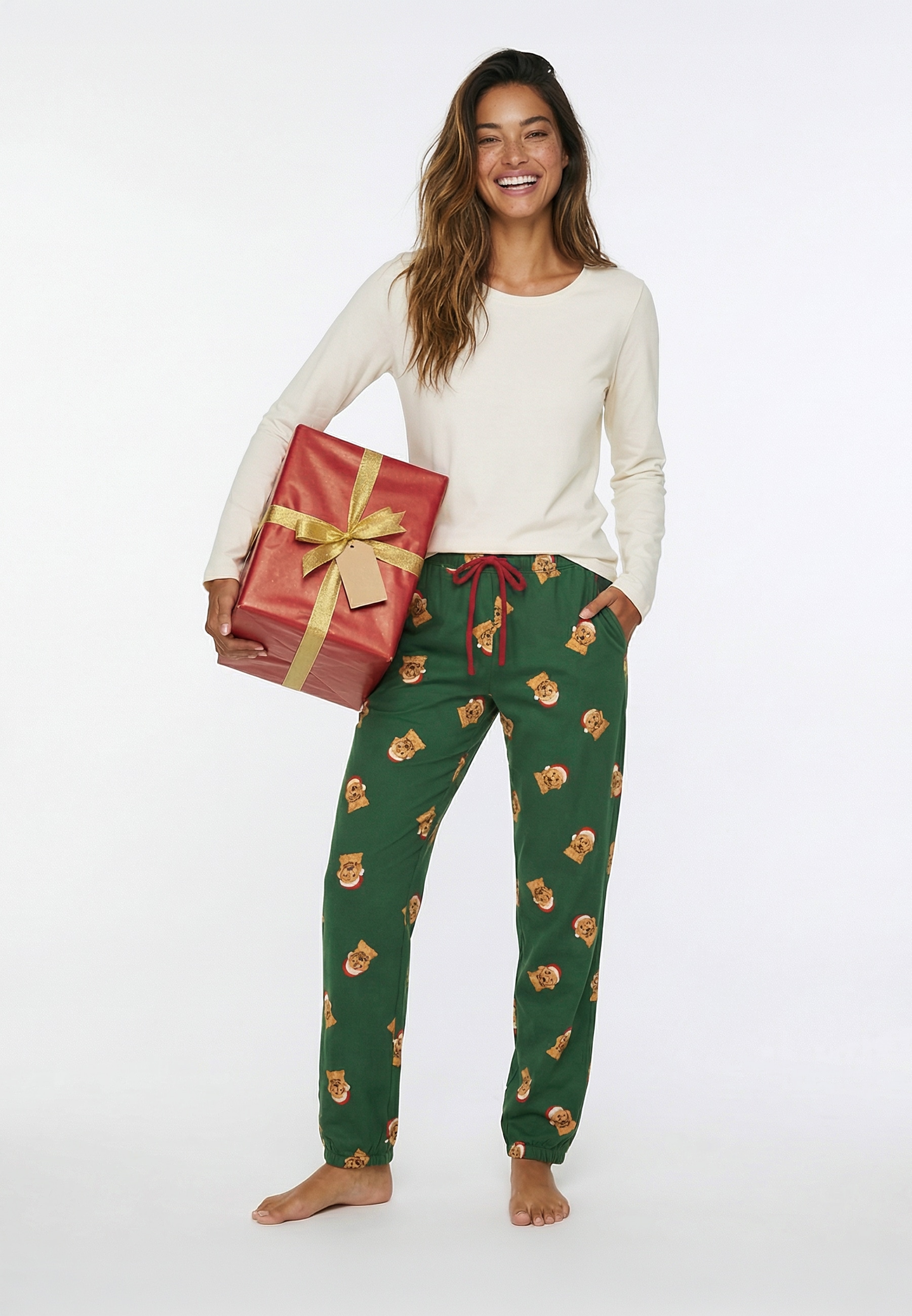 Image of LASCANA Pyjama 2 mit süssem Weihnachts-Hunde-Print