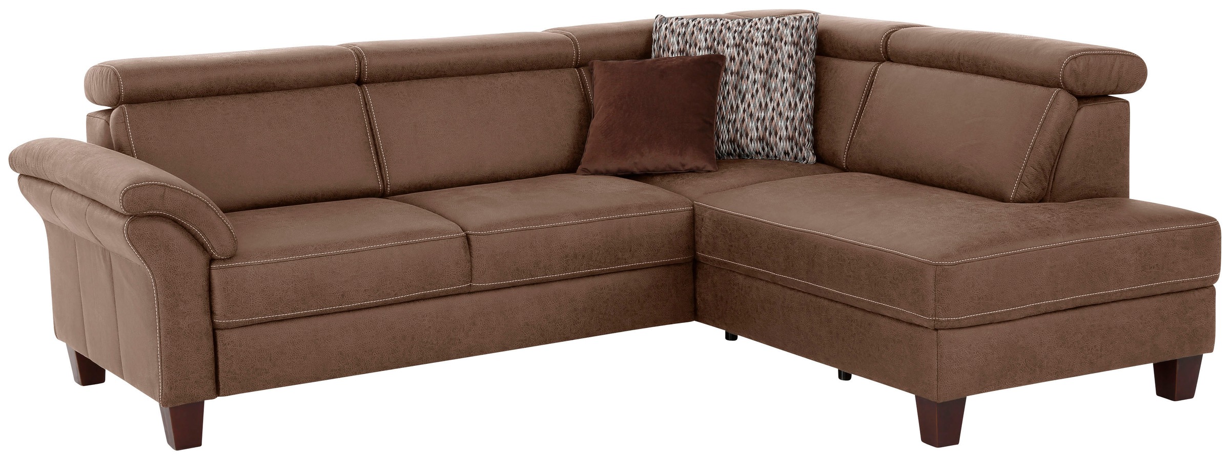 Image of Home affaire Ecksofa »Arngast«, inkl. Kopfteilverstellung und Federkern, wahlweise mit Bettfunktion und Bettkasten bei Ackermann Versand Schweiz