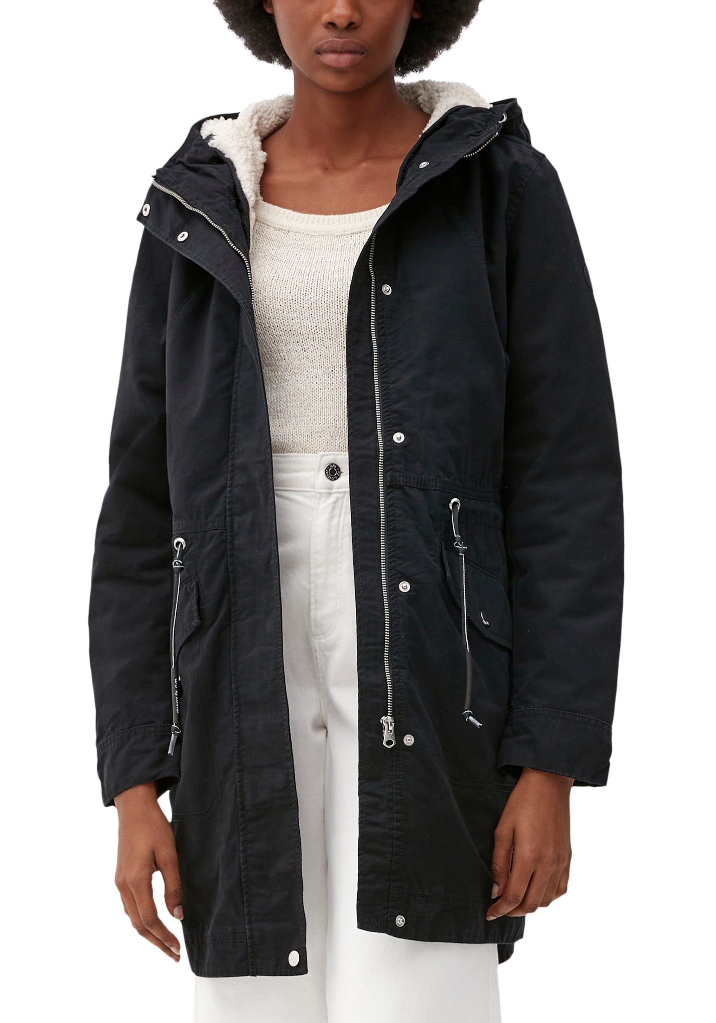 Image of Q/S by s.Oliver Parka, mit regulierbarem Tunnelzug an der Taille und verdeckter Knopfleiste bei Ackermann Versand Schweiz